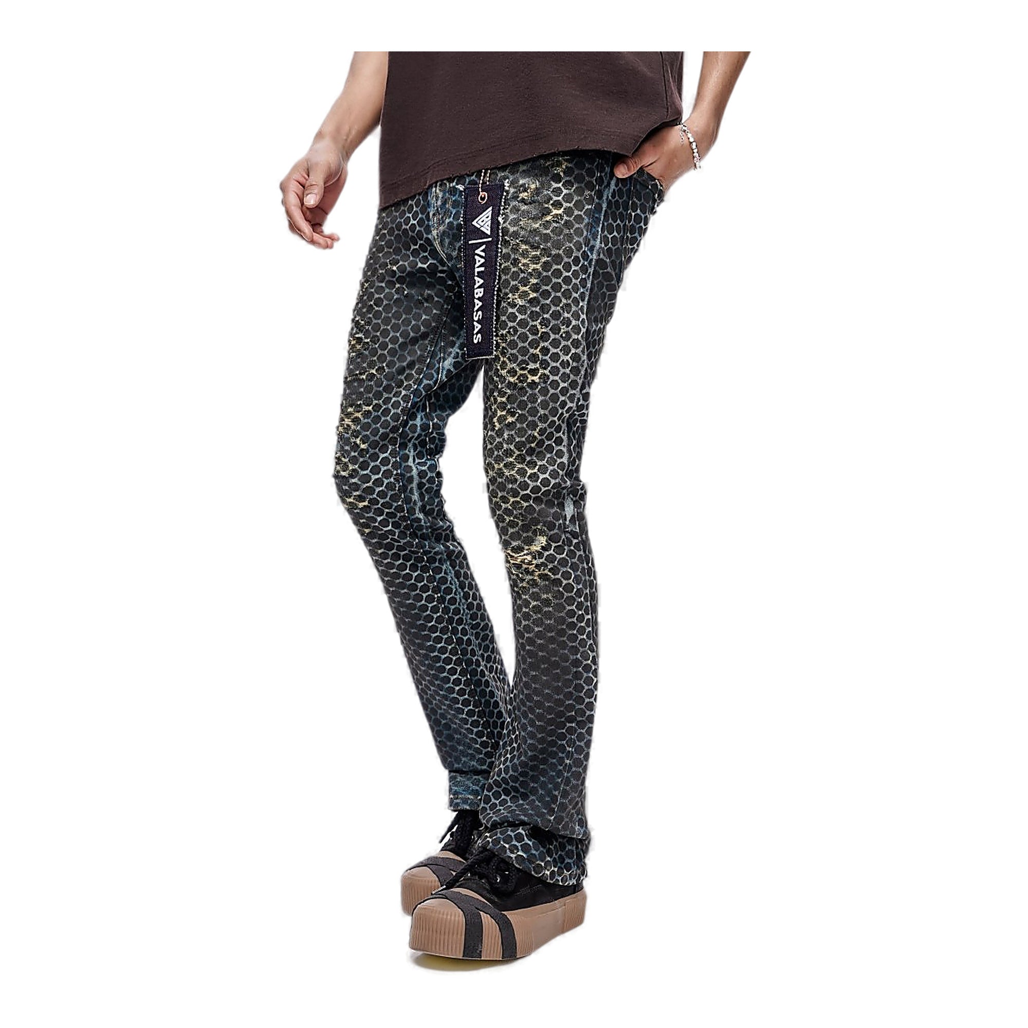 Valabasas Hex Jeans - Stacked Vintage Blue Black
