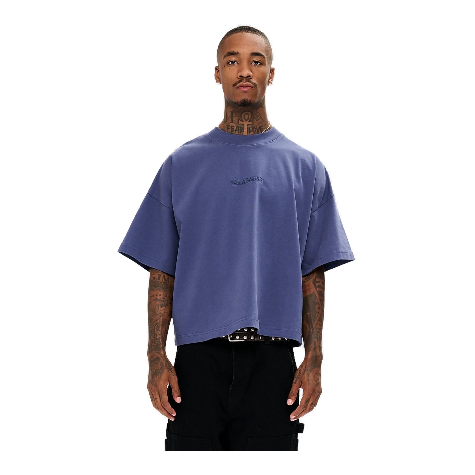 Valabasas Essential Crop Tee Men T-Shirt - Blue