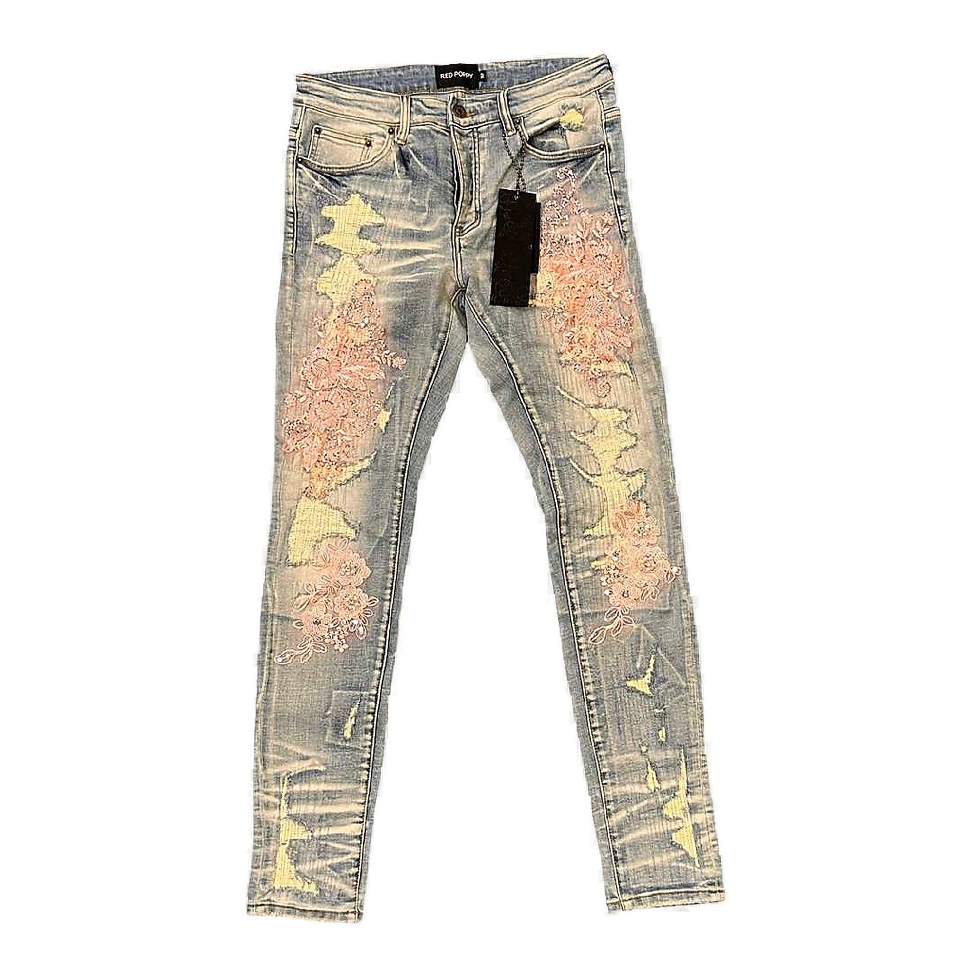 Red Poppy Men's Light Wash Jeans