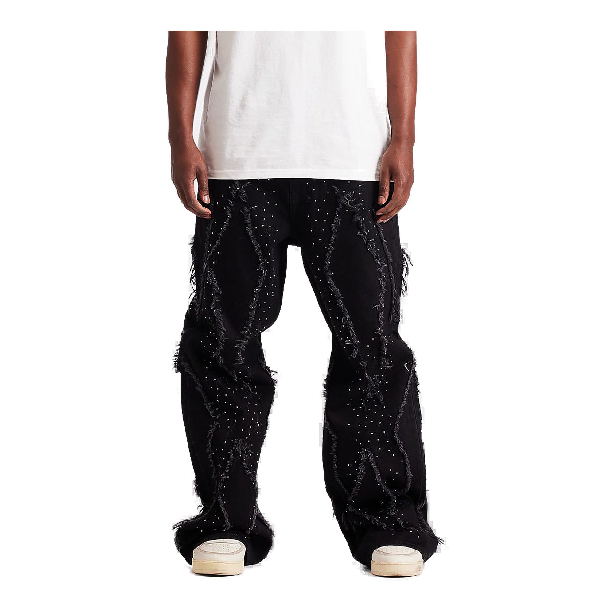 Embellish Icon Baggy Denim Men's Jeans - Black