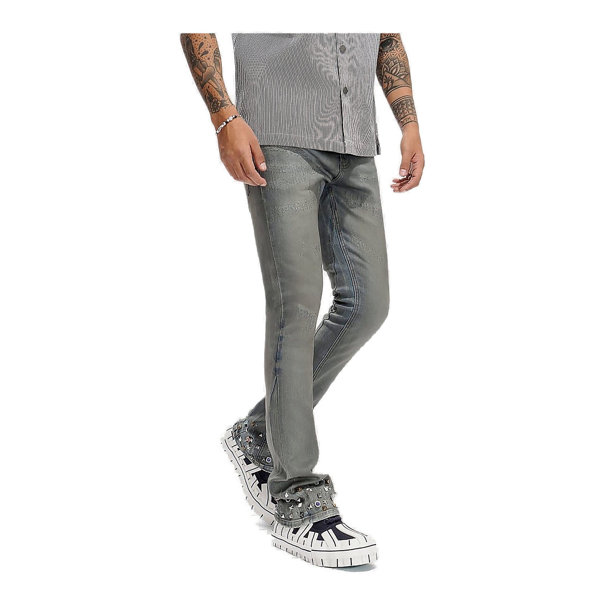 Valabasas Ion Jeans - Stacked Fit Dk. Dirty Blue Waxed
