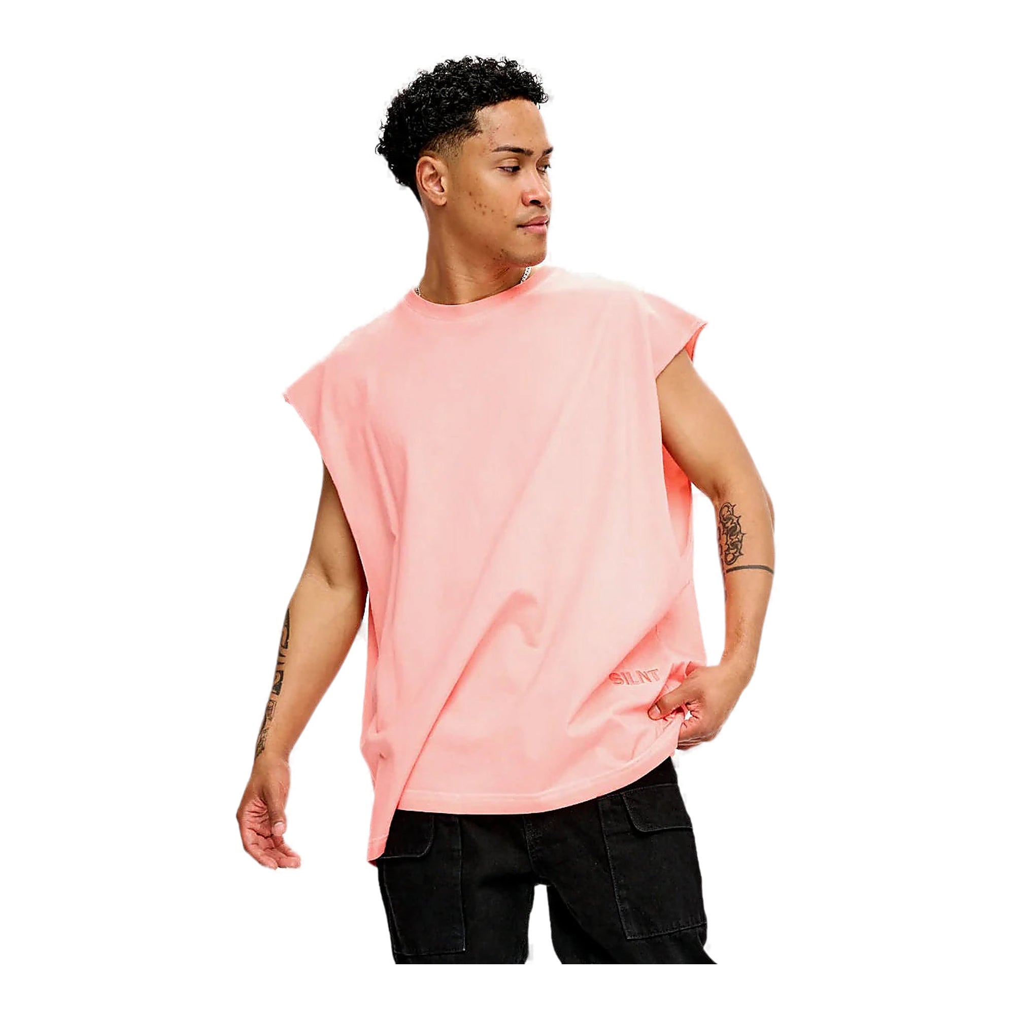 Silnt Chptrs Raw Edge Tee - Oversized