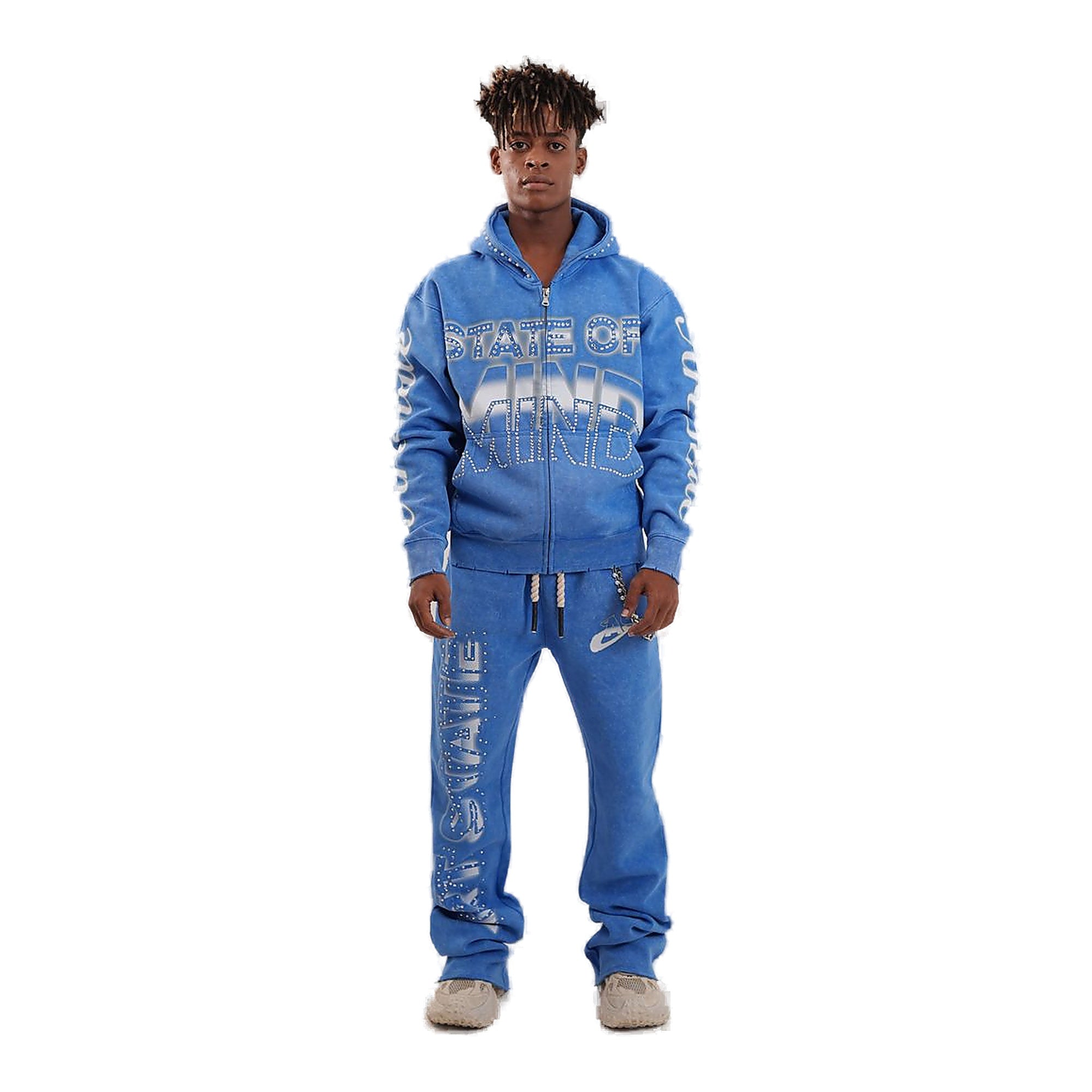 Elite Premium Heavy Gsm Zip Up Hoodie - Blue