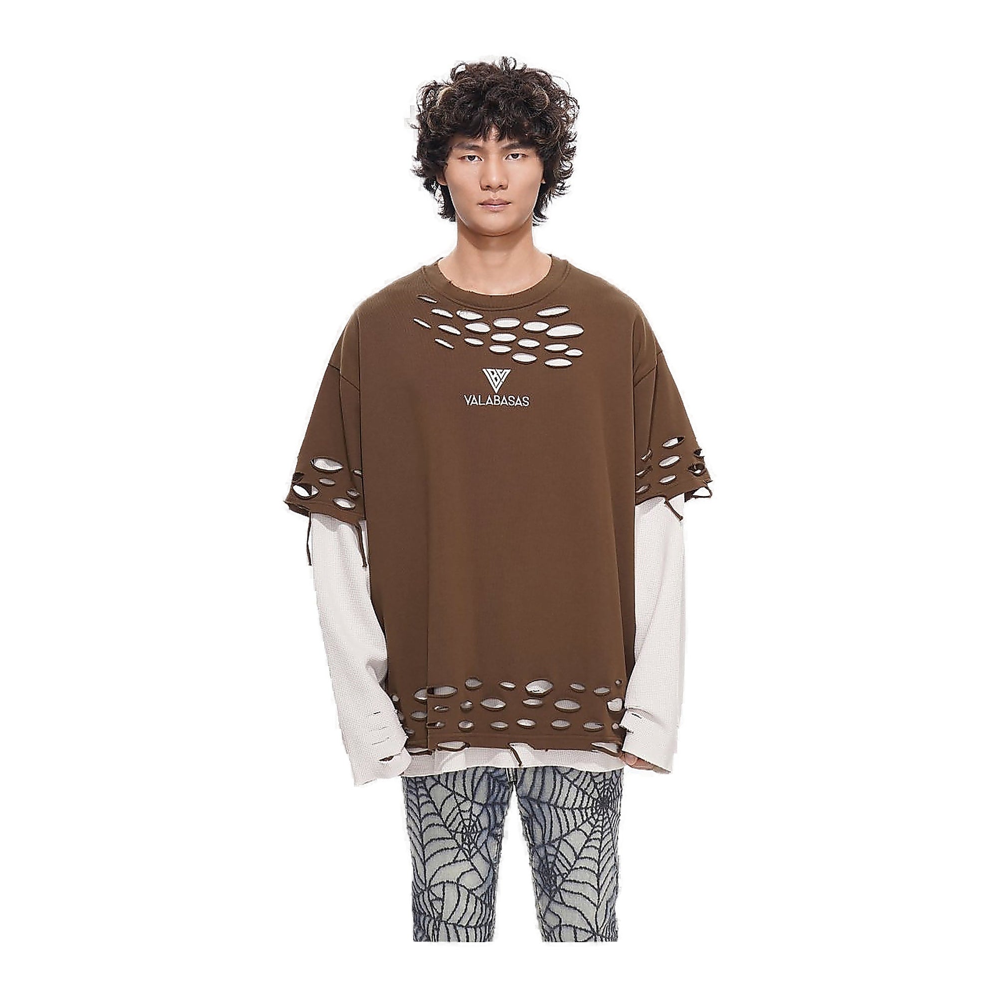 Valabasas Cutout Sweater - Distressed Brown
