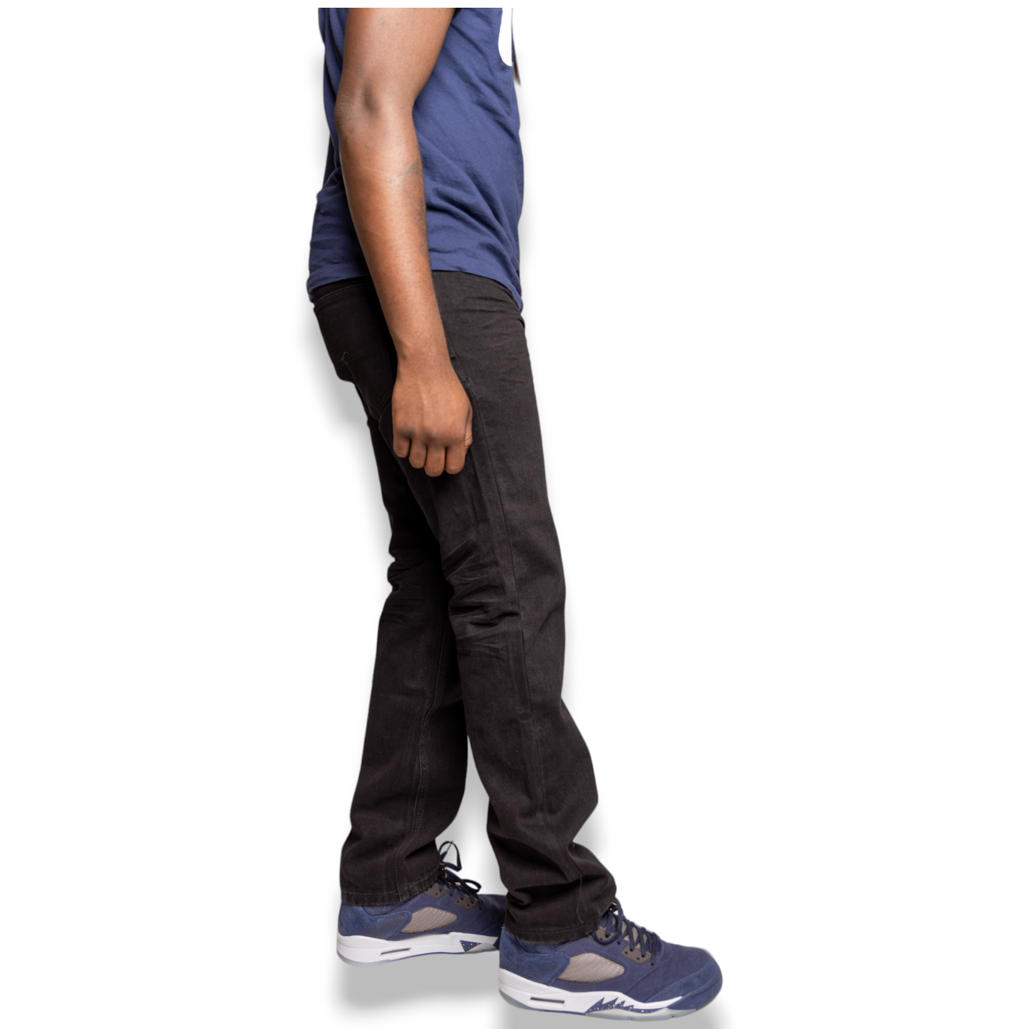 HAJJI DENIM - Men's Non-Stretch Denim - JET BLACK