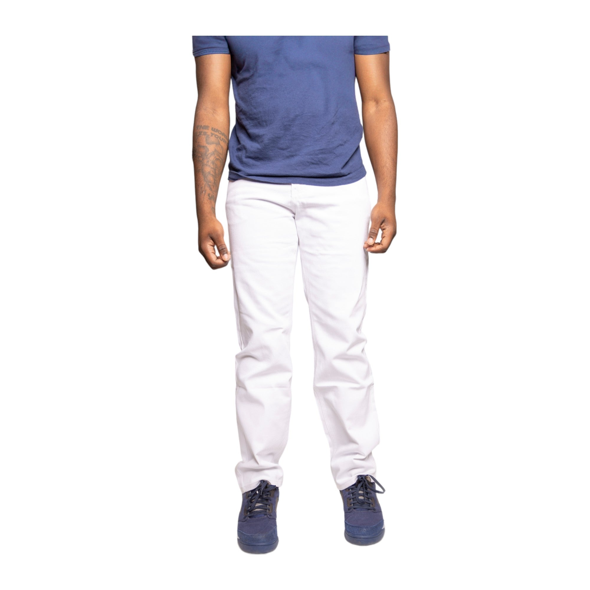 HAJJI DENIM - Men's Non-Stretch Twill - WHITE