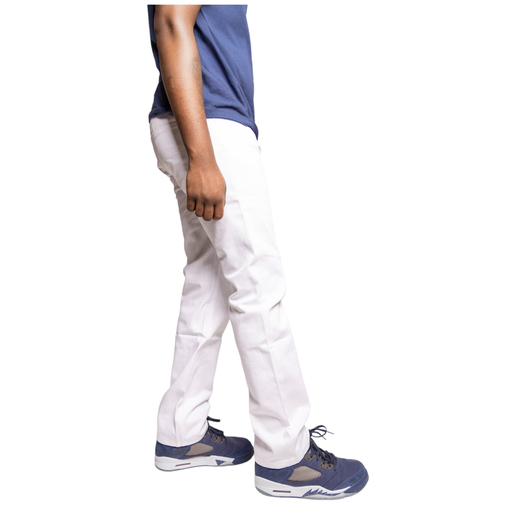 HAJJI DENIM - Men's Non-Stretch Twill - WHITE