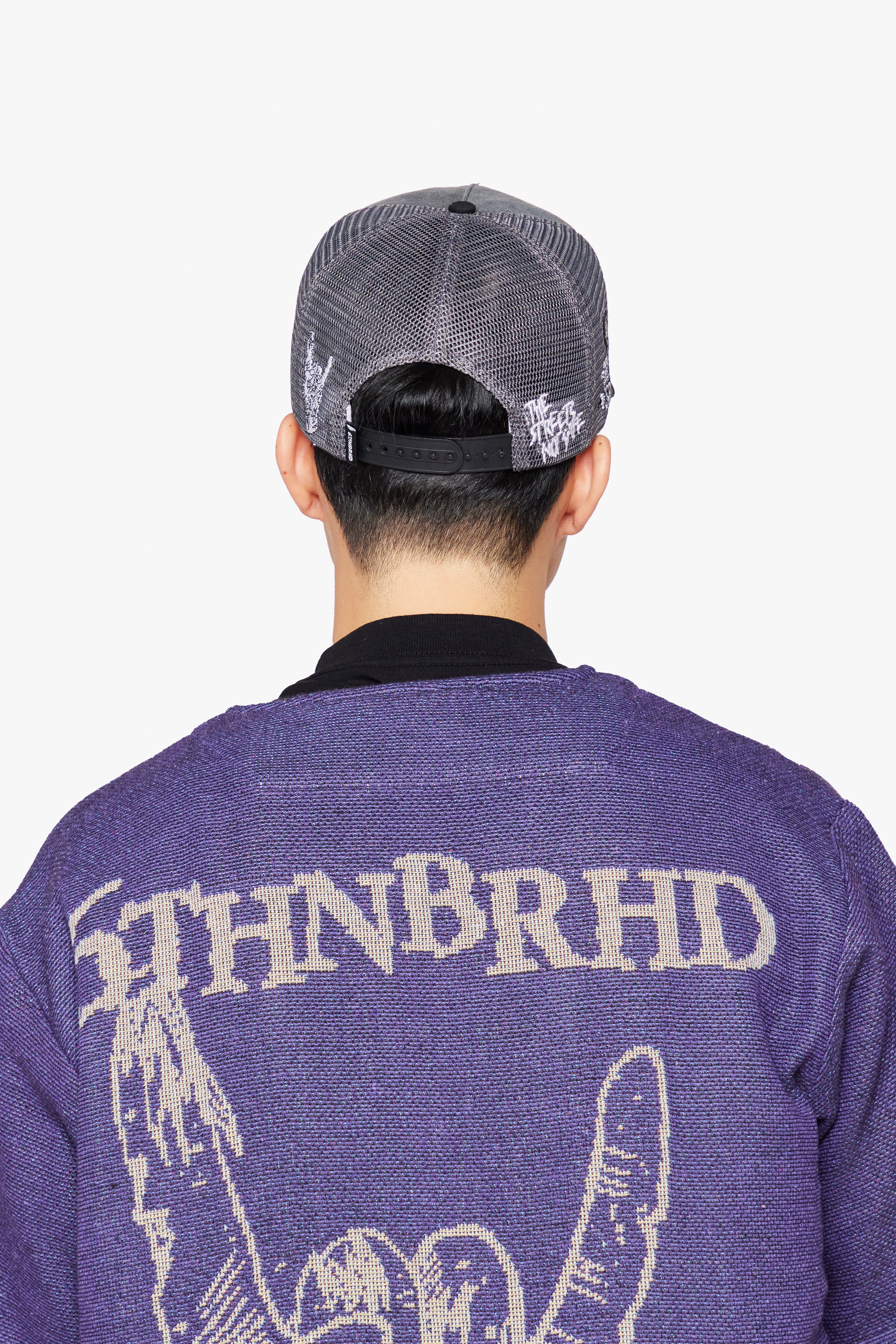 6Thneighborhood Skull Snapback Hat - Embroidered