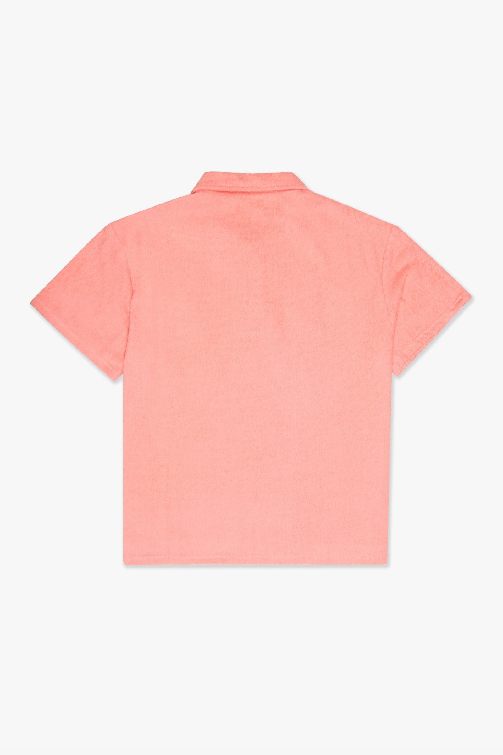 Silnt Chptrs Rose Collar Polo Shirt - Terry Texture