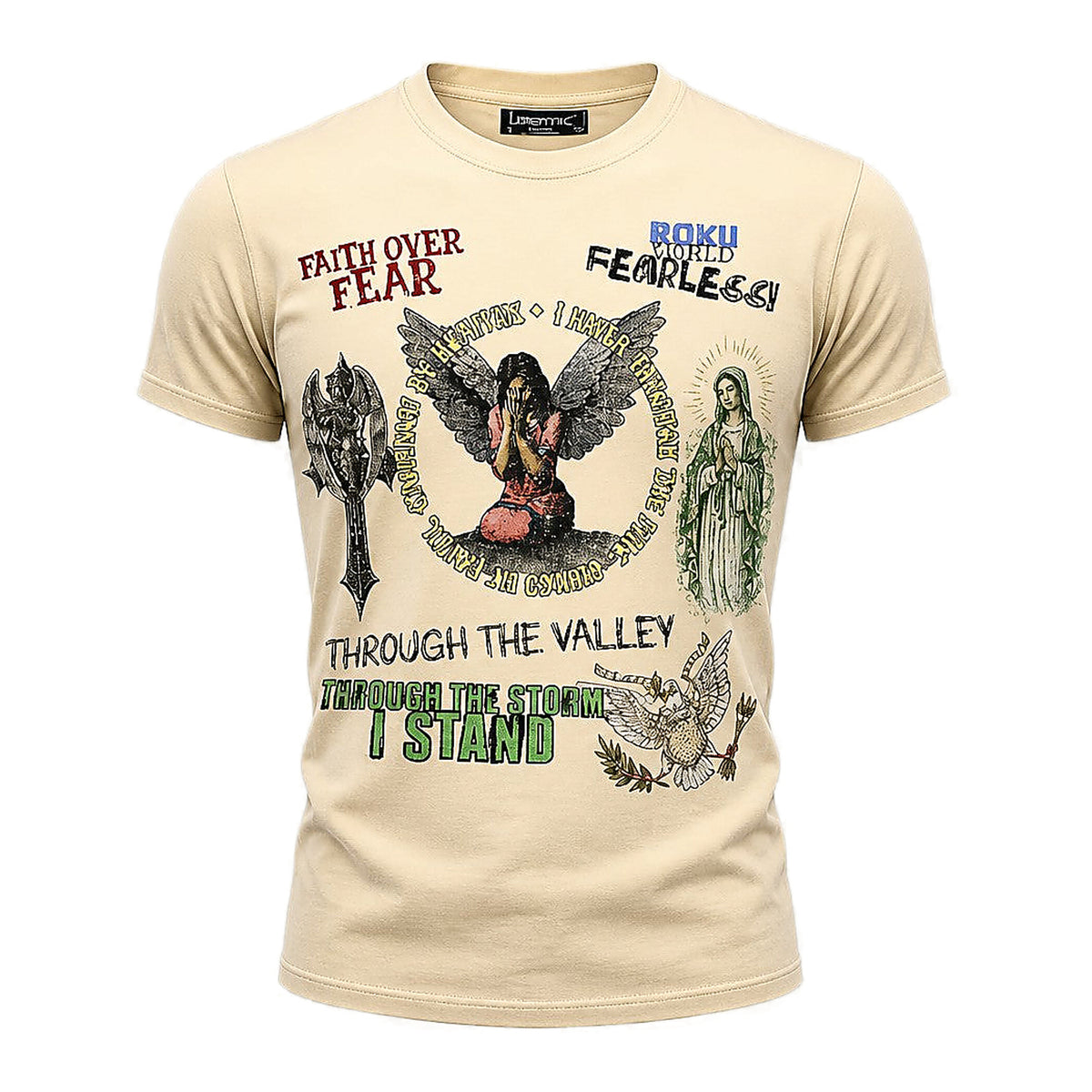 Roku Studio Rise Above Relaxed Loose Fit T-Shirt - Graphic Eggshell