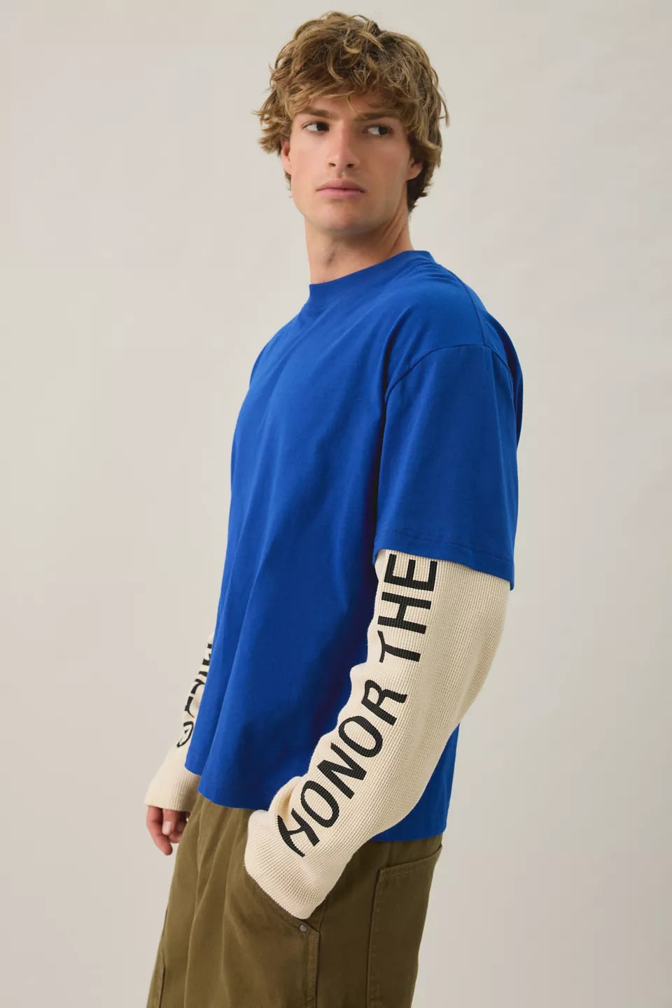 Honor Double Sleeve Tee - Royal Blue