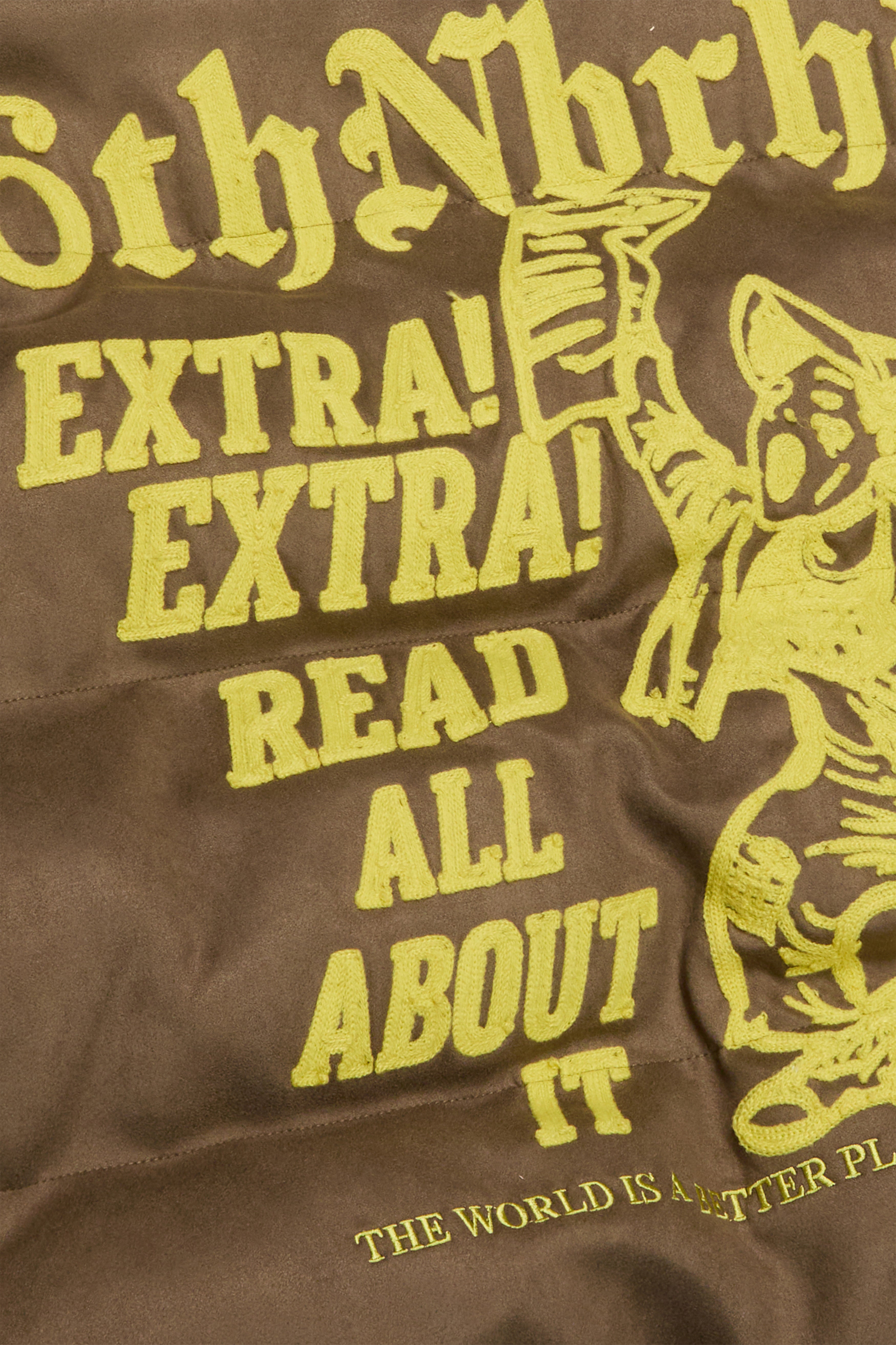 6Th Nbrhd Headlines Men's Jacket - Brown