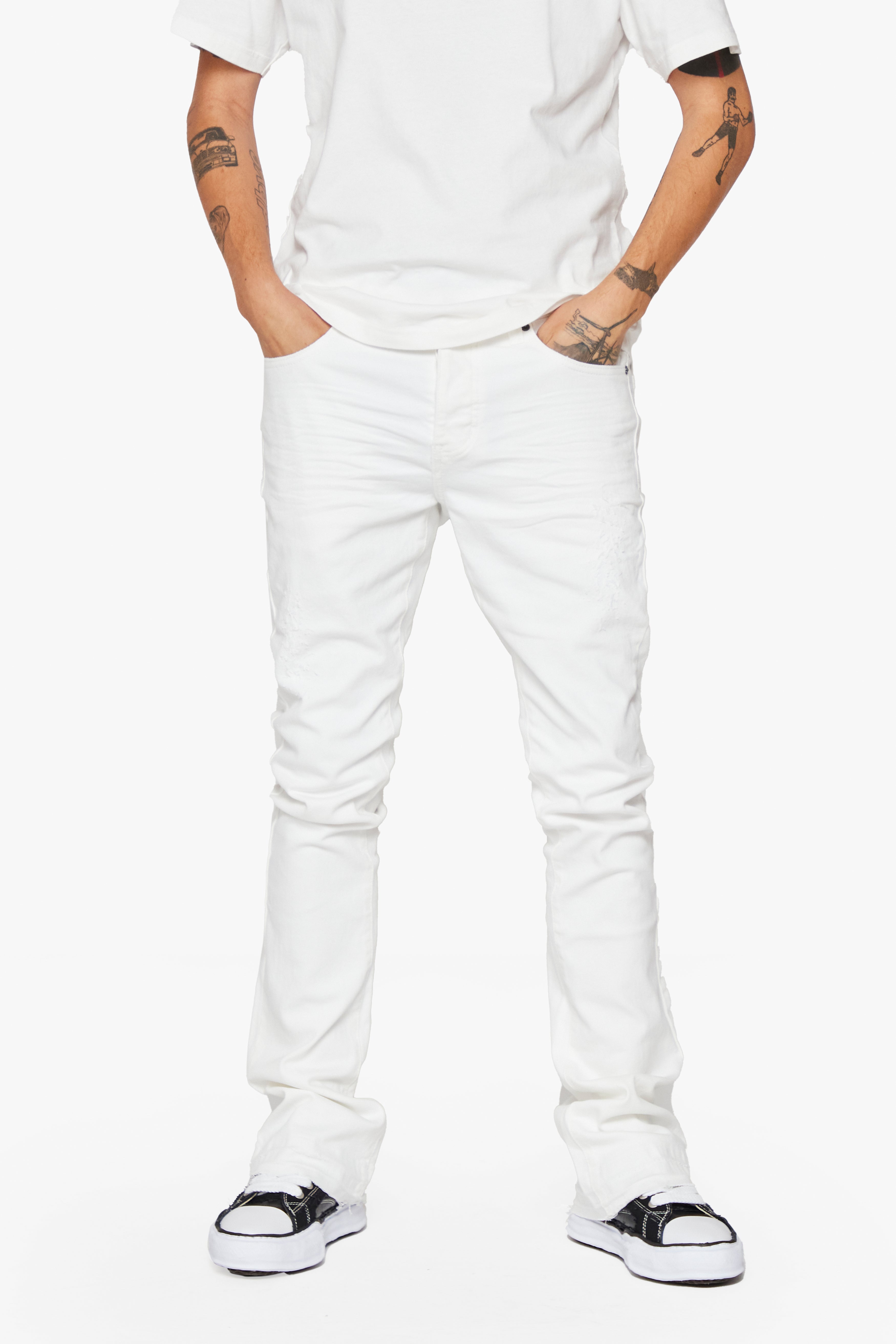 6Thneighborhood Logo Jeans - Stacked