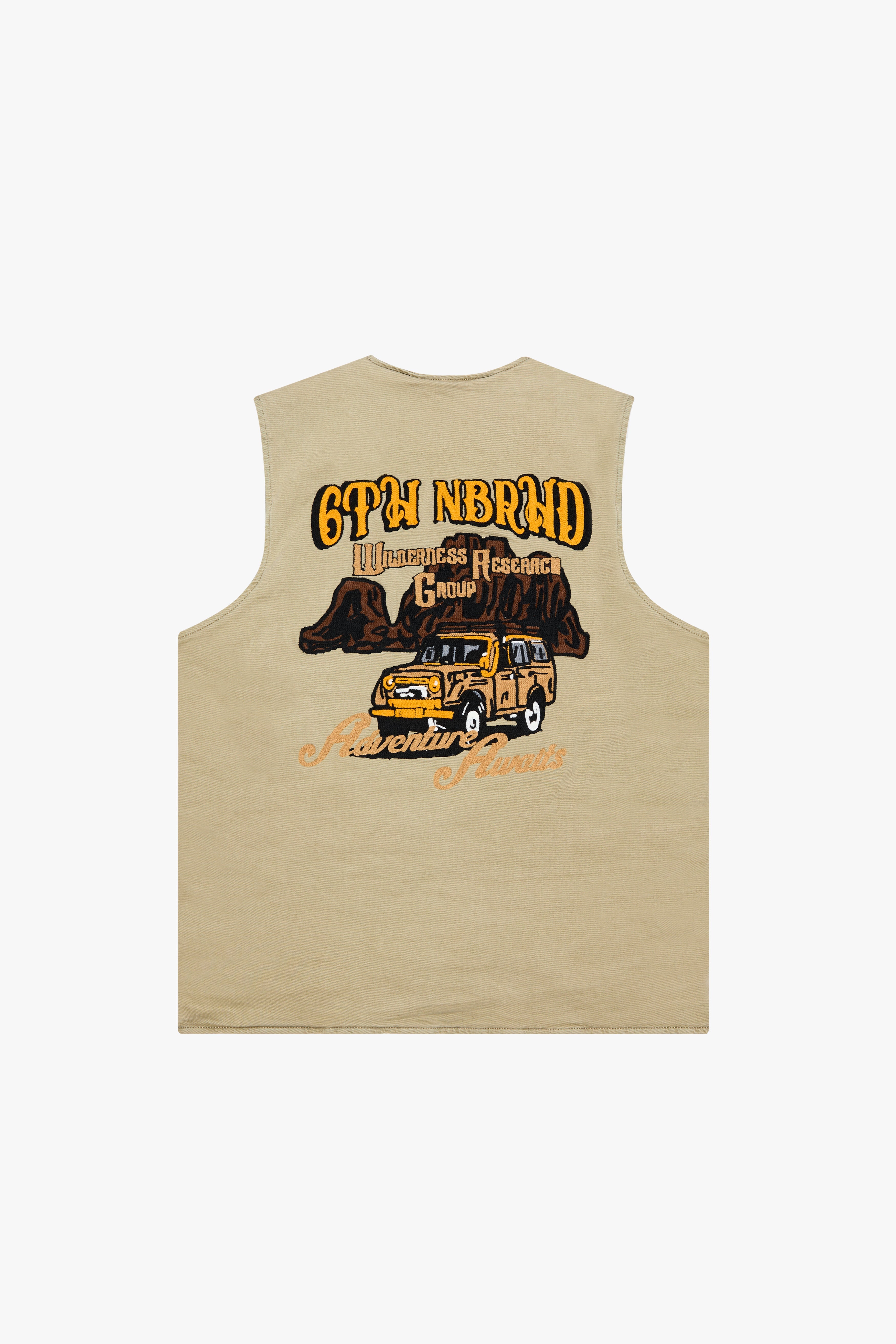 6th Nbrhd Embroidered Vest - Cargo