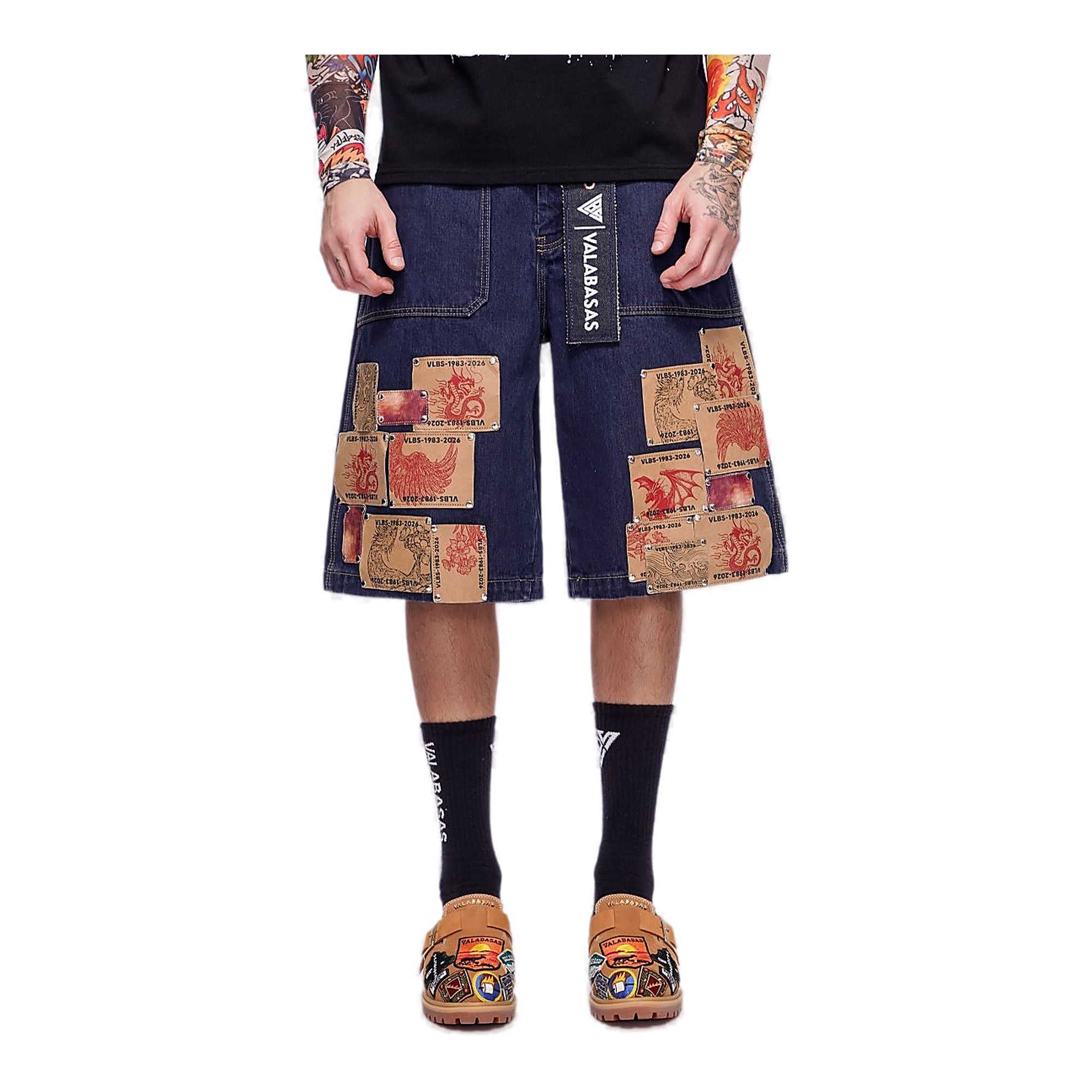 Valabasas Patchwork Shorts - Baggy Fit