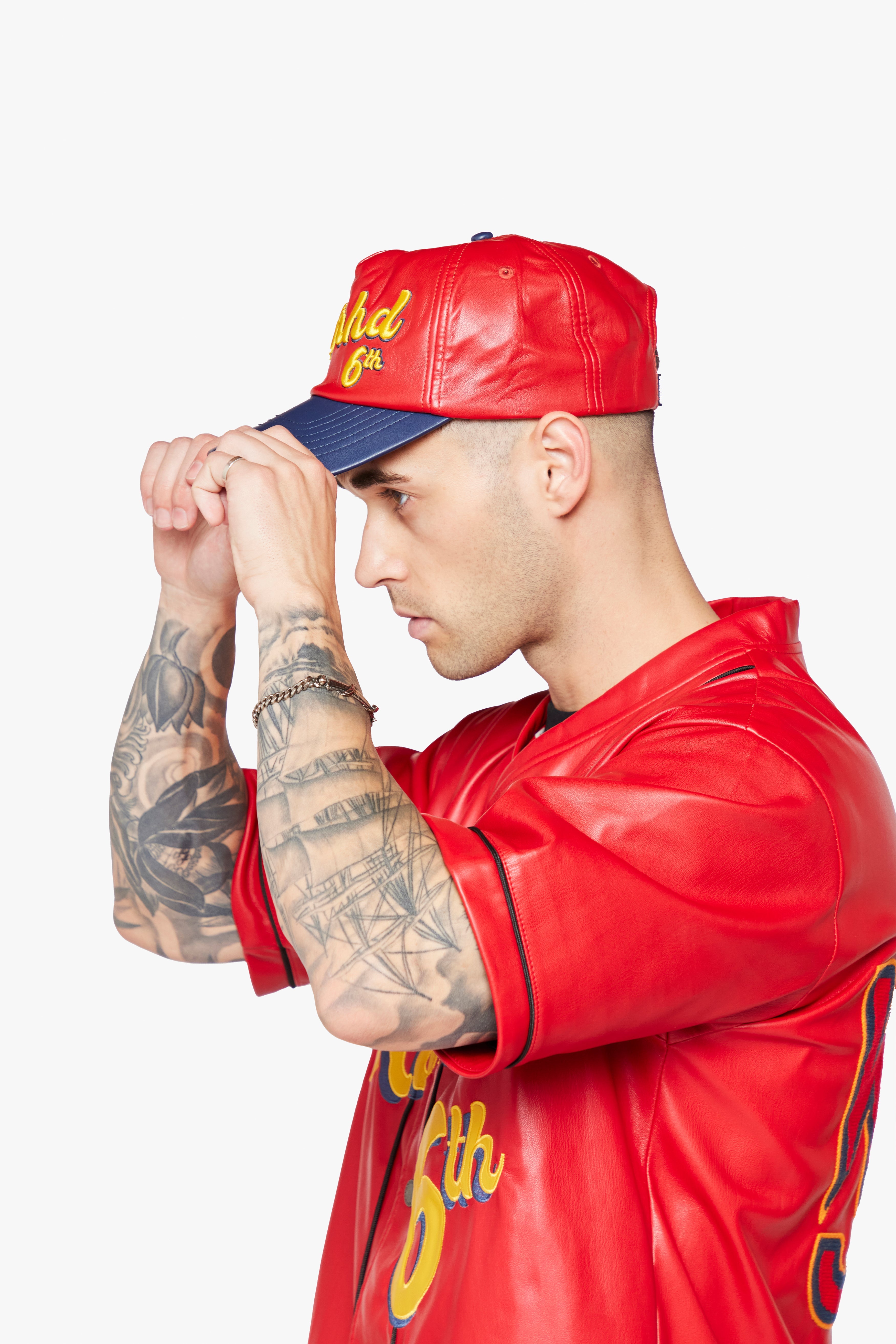 6Thneighborhood Logo Snapback Hat - Vegan Leather
