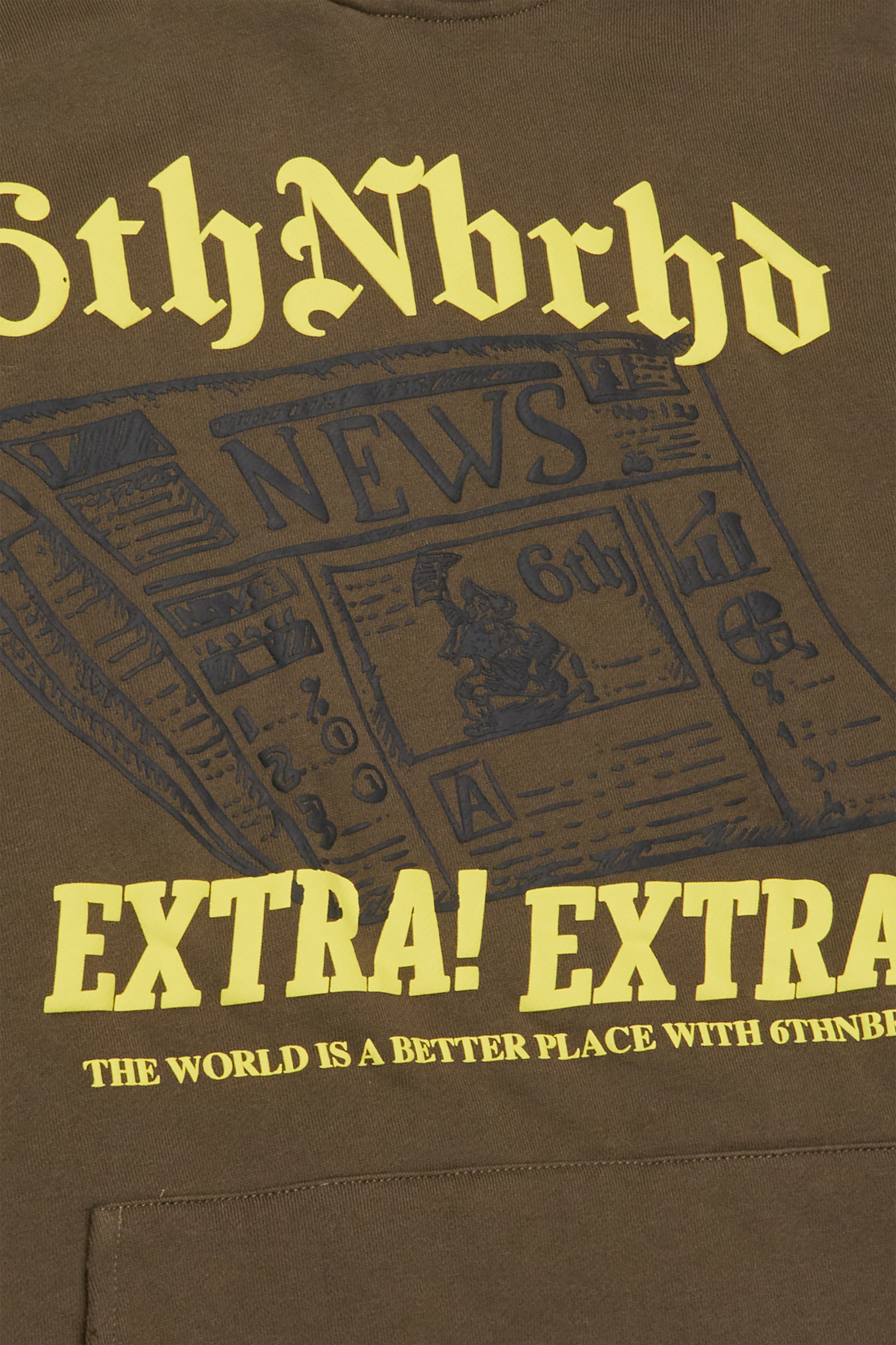 6Th Nbrhd Breaking News Men's Hoodie - Brown