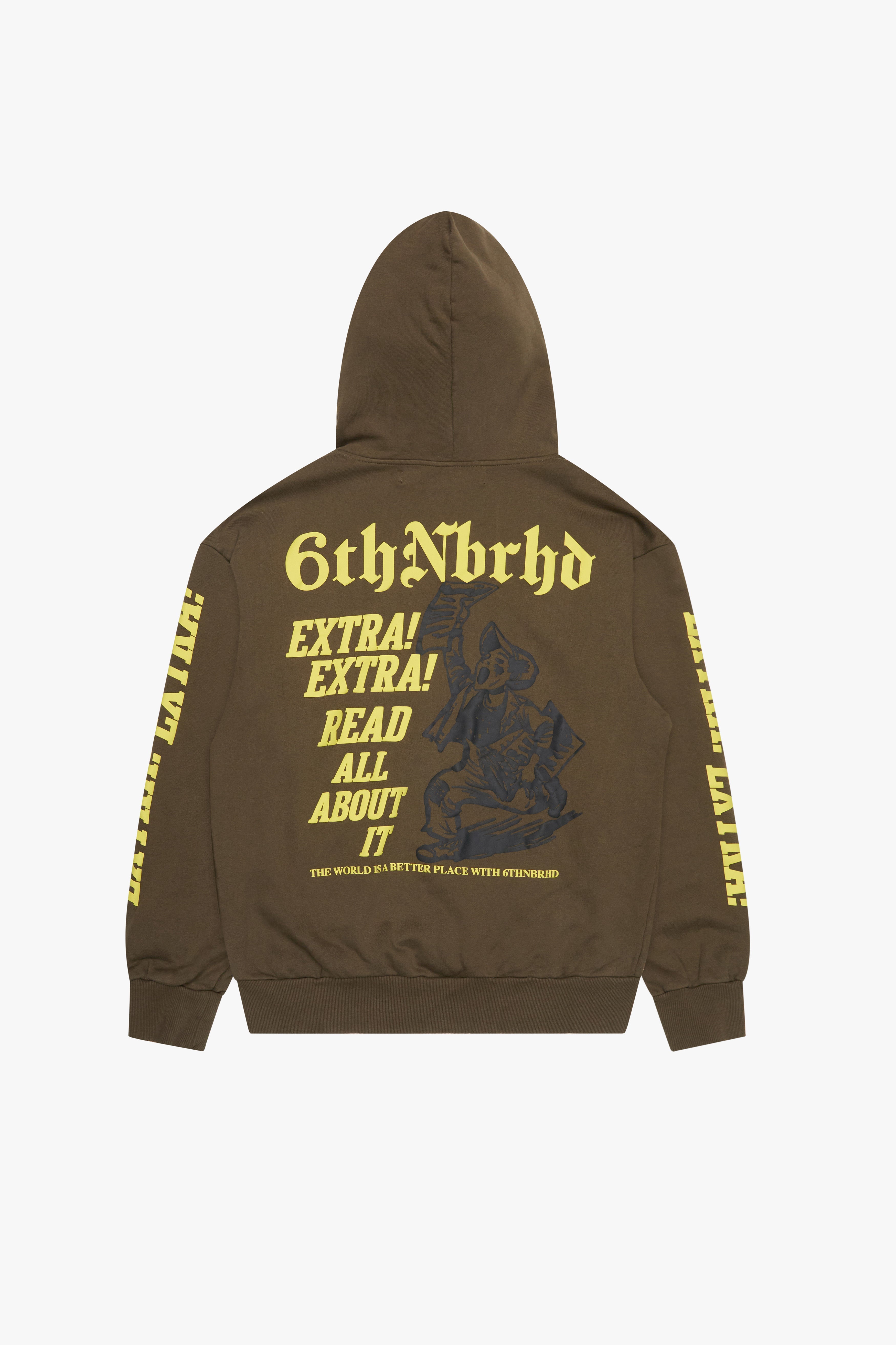 6Th Nbrhd Breaking News Men's Hoodie - Brown