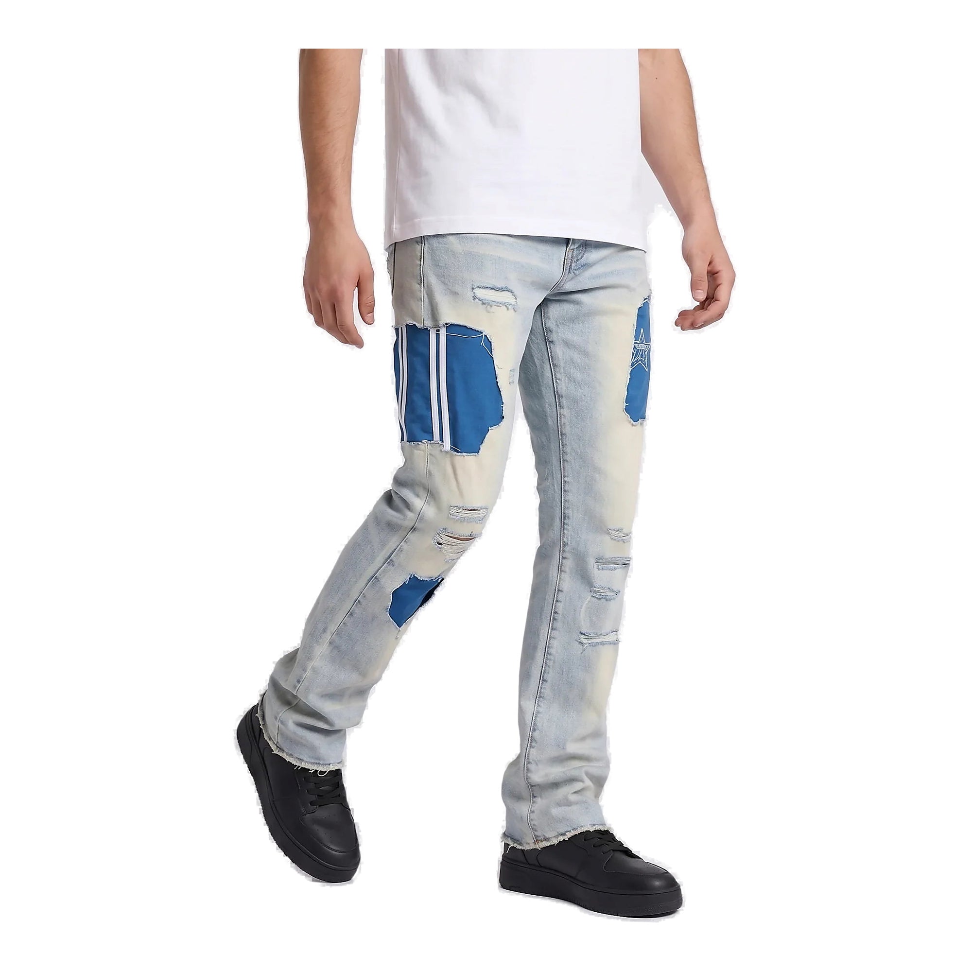 6Thneighborhood Patchwork Jeans - Stacked
