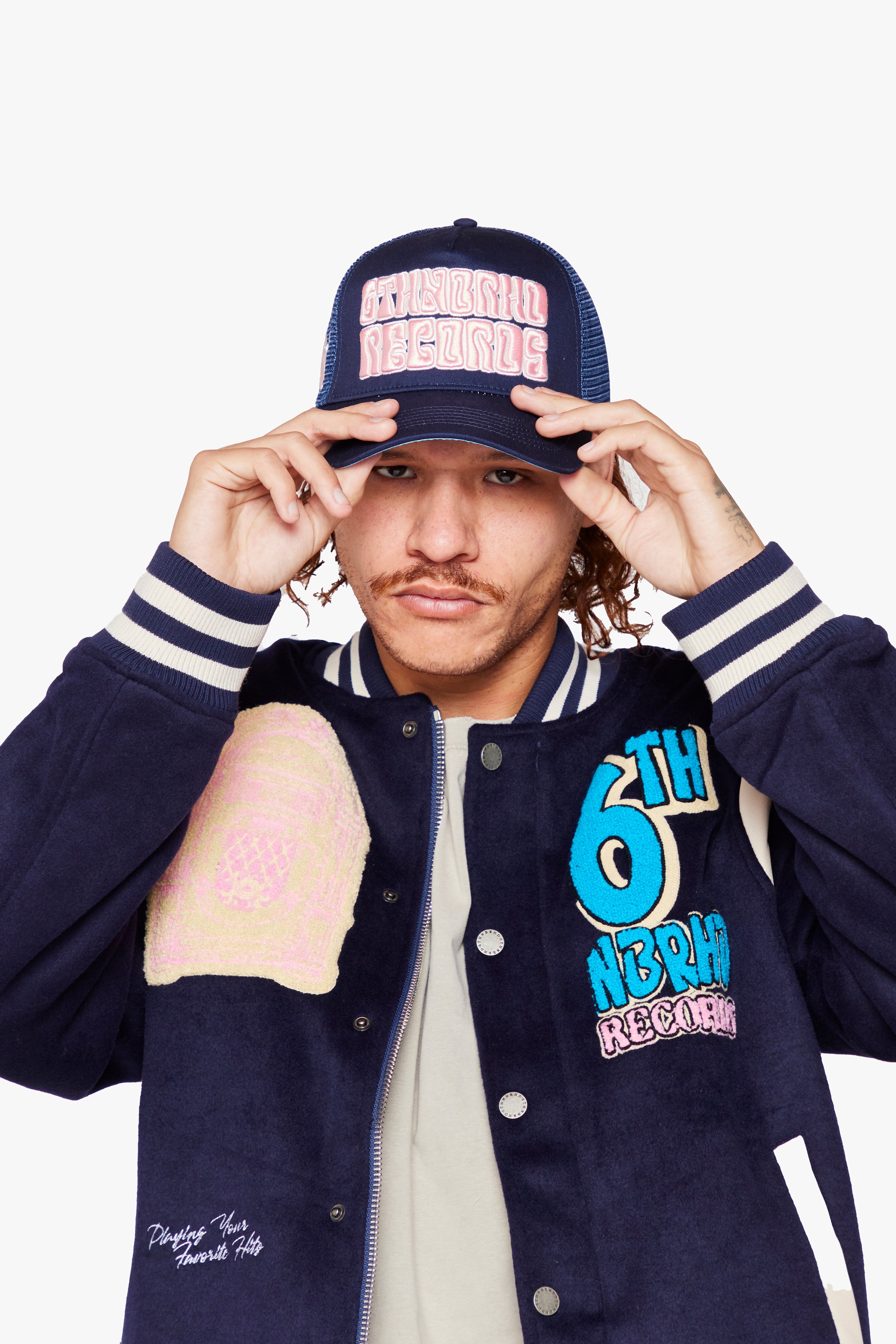 6Th Nbrhd Billboard Trucker Hat - Navy
