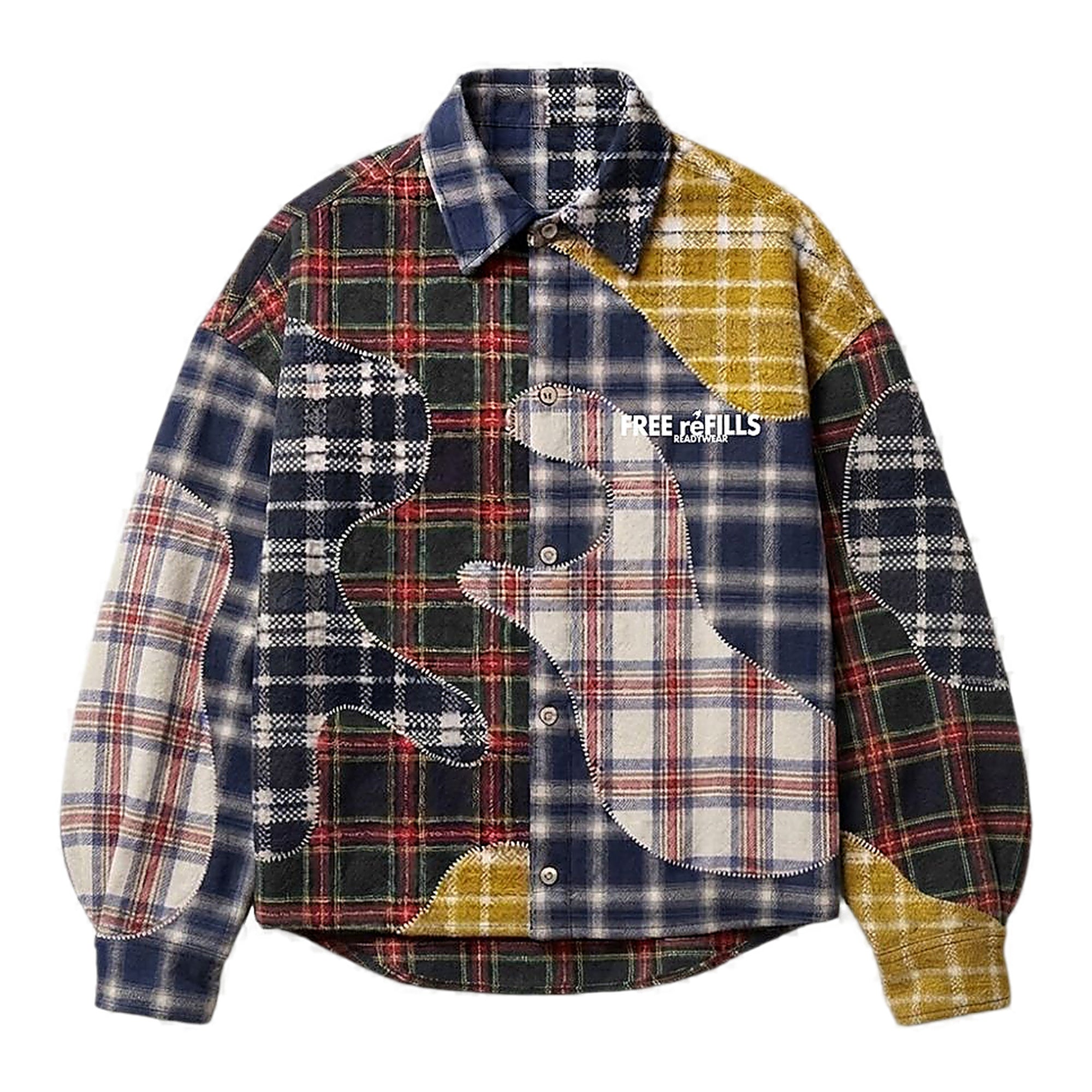Free Refills Patchwork Shirt - Relaxed Fit Flannel