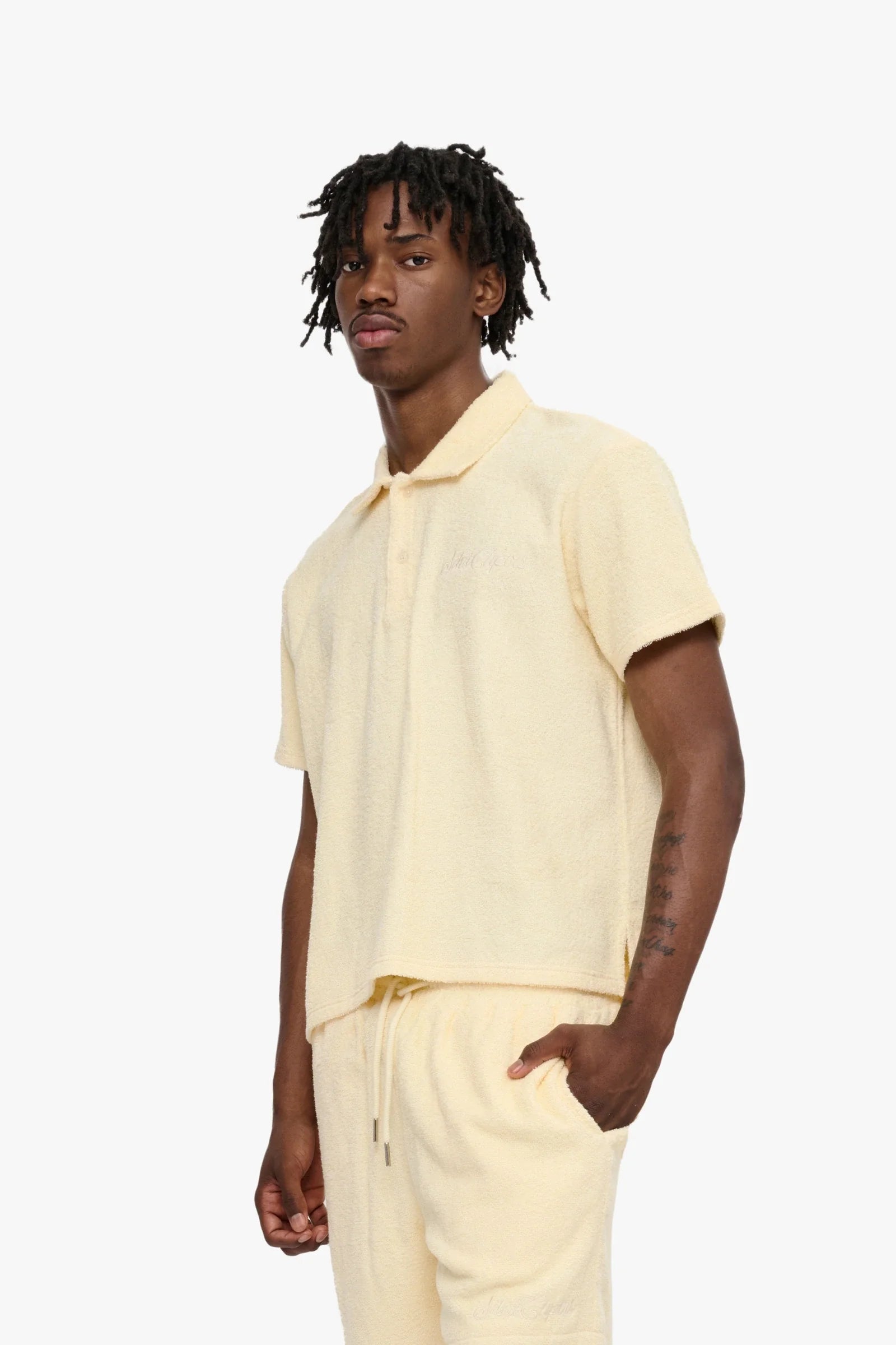 Silnt Chptrs Terry Polo Shirt - Relaxed Fit
