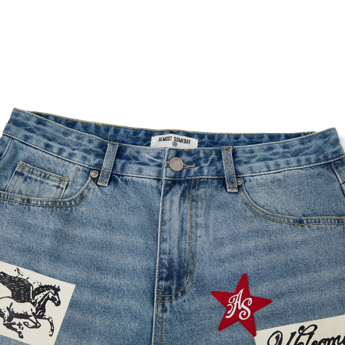 Almost Someday - Welcome Denim Jort - Blue Wash