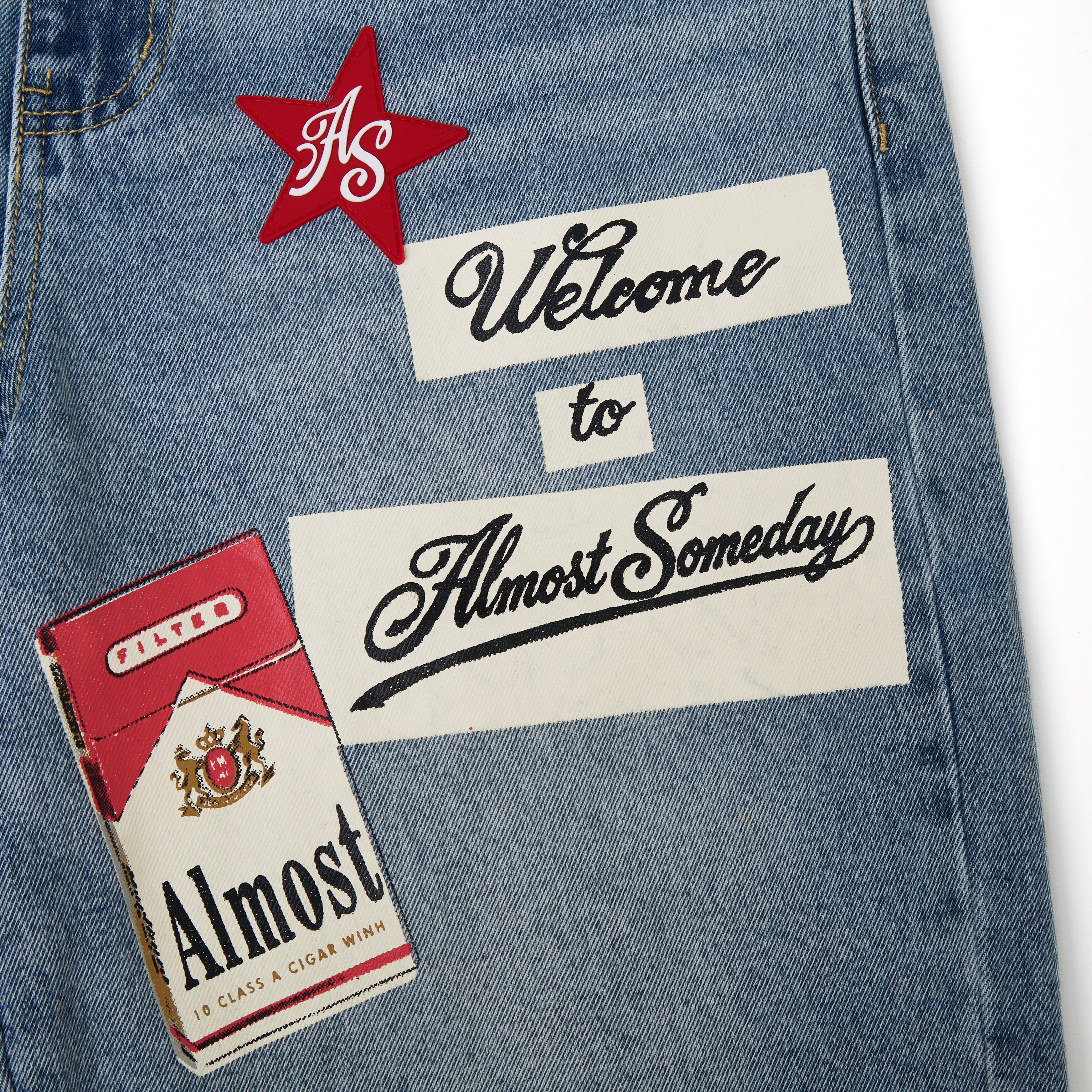 Almost Someday - Welcome Denim Jort - Blue Wash