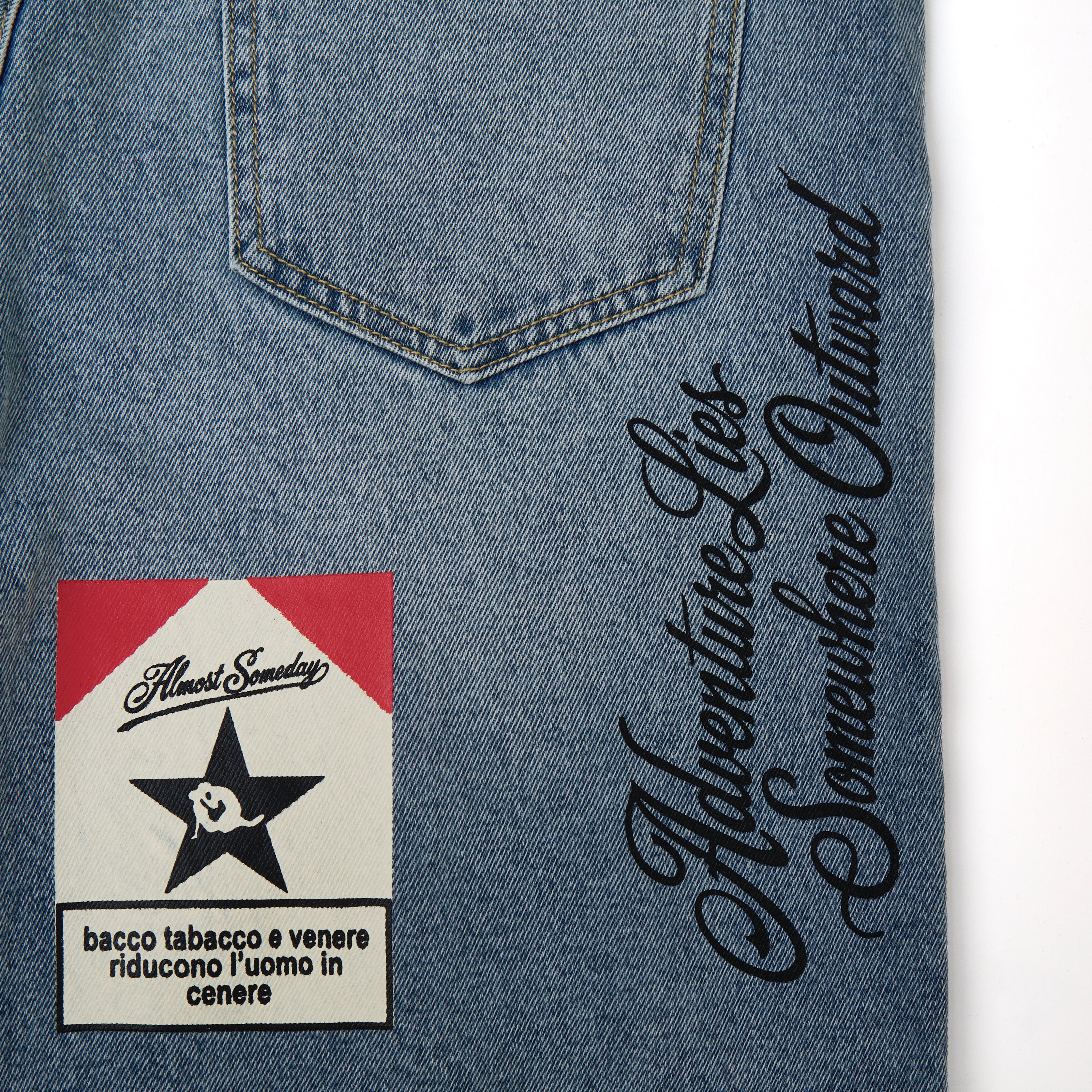 Almost Someday - Welcome Denim Jort - Blue Wash