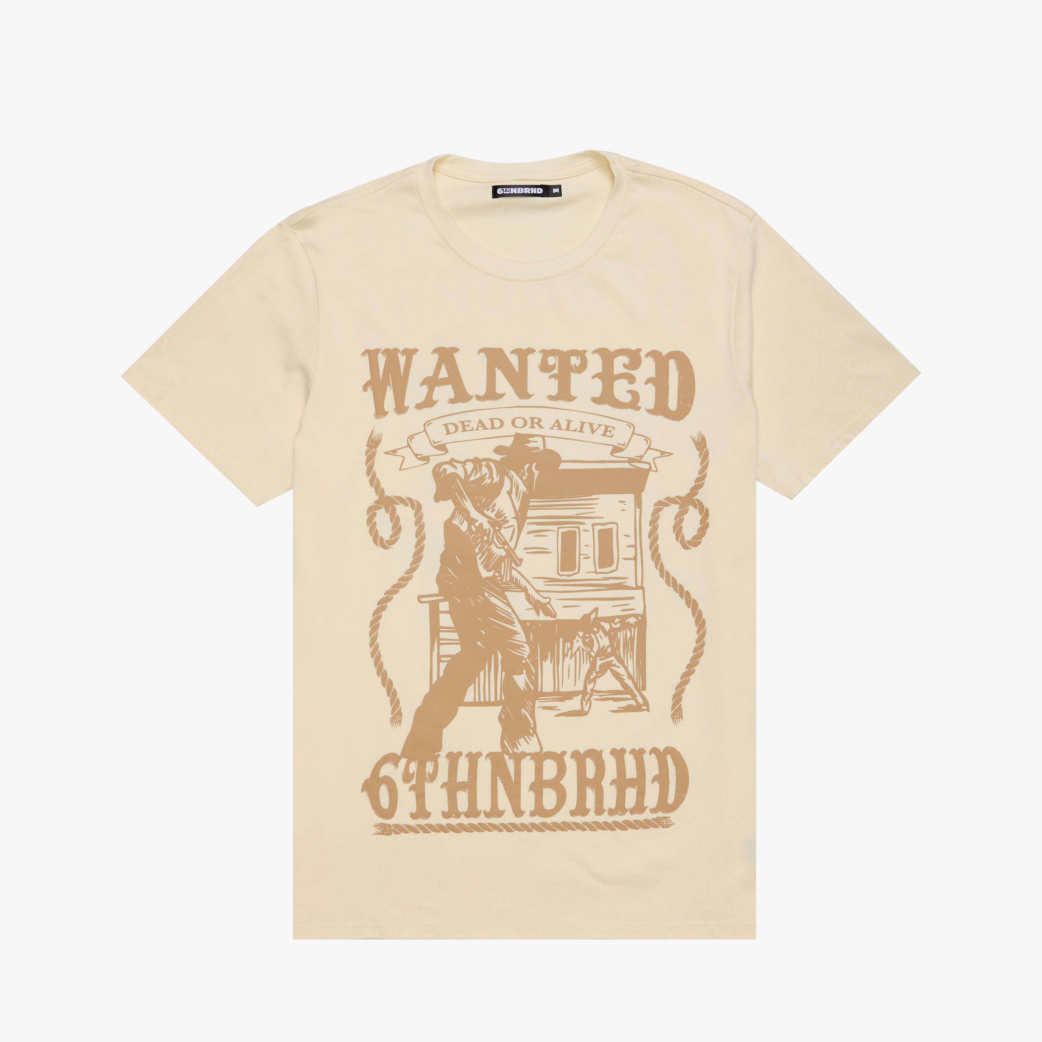 6Th Nbrhd Caution Men's T-Shirt - Beige