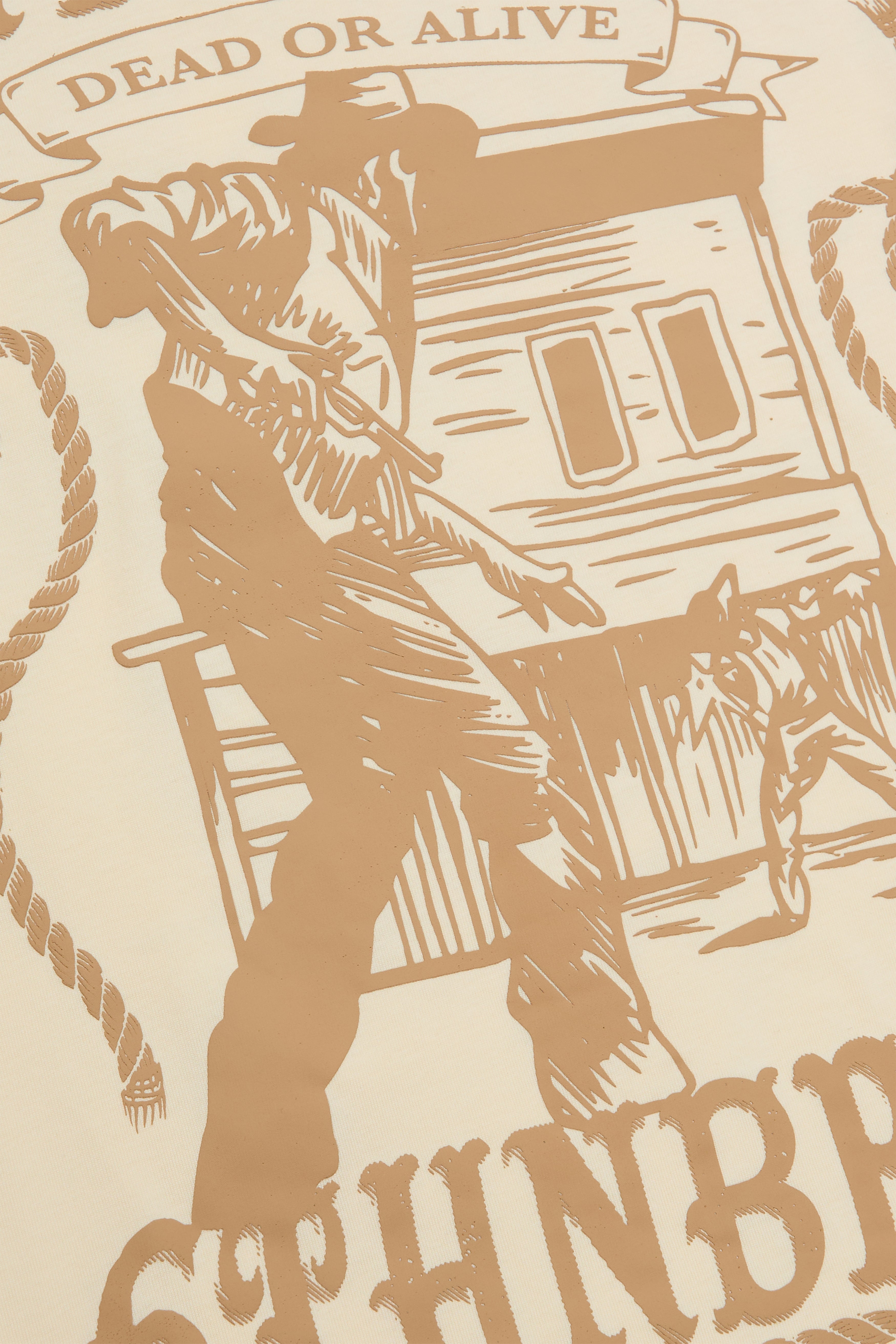 6Th Nbrhd Caution Men's T-Shirt - Beige