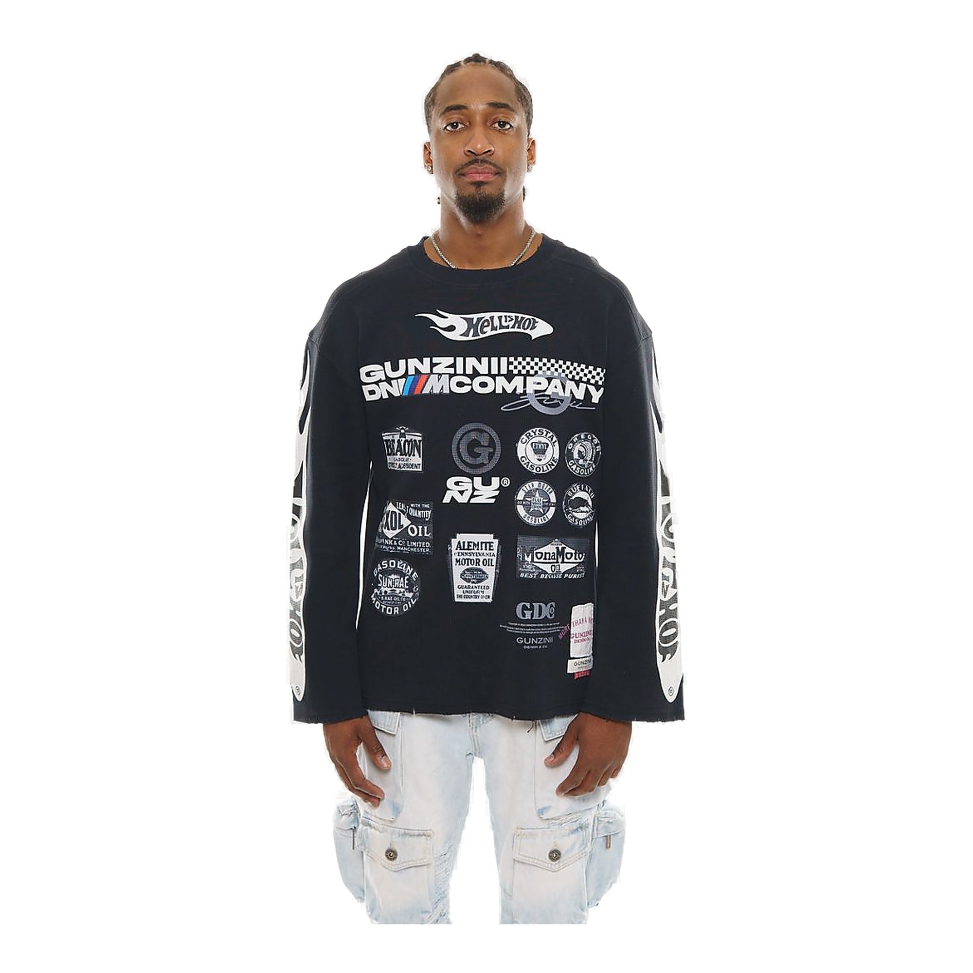 Gunzinii French Terry Crewneck Sweatshirt - Black
