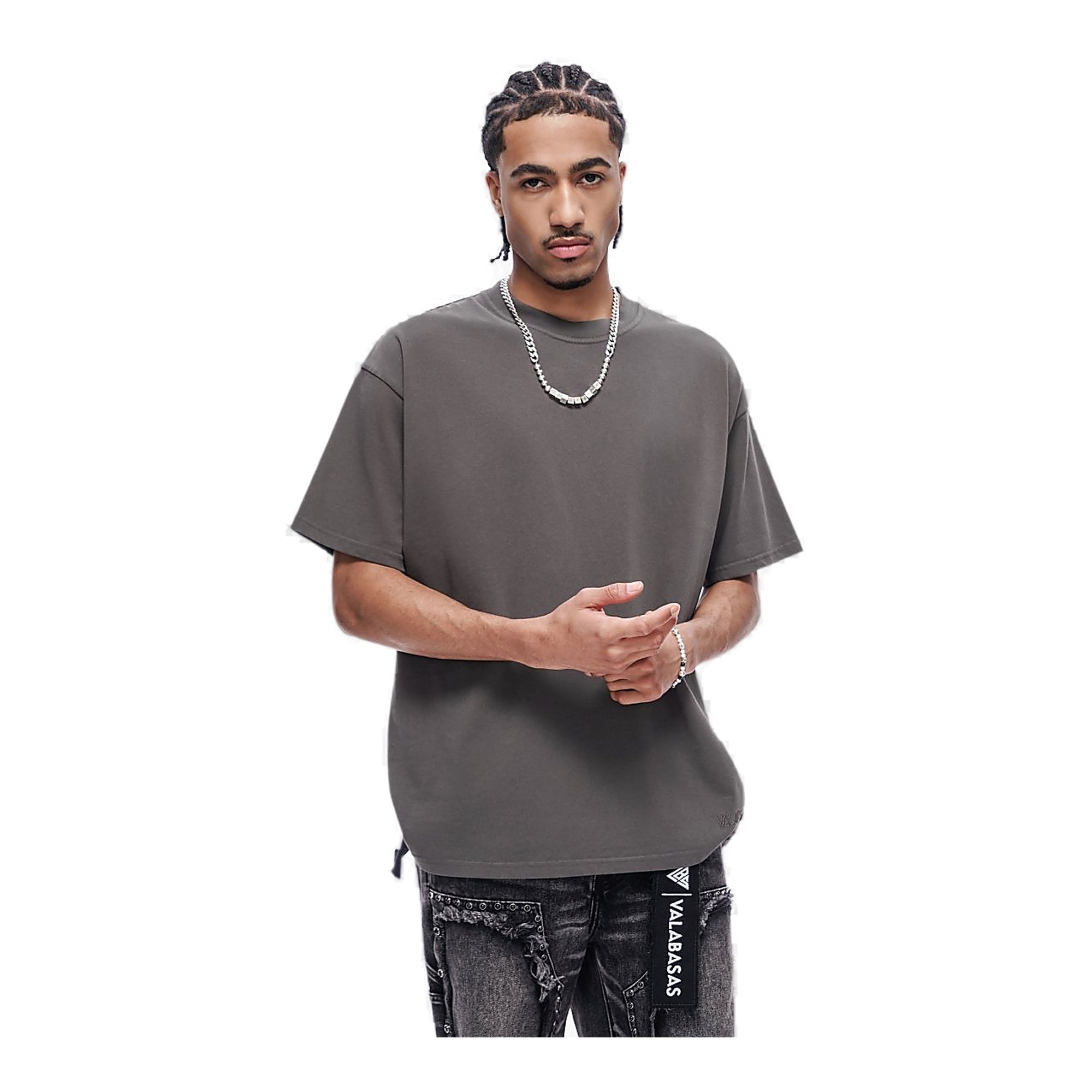 Valabasas Crew Tee - Subtle Branding Grey
