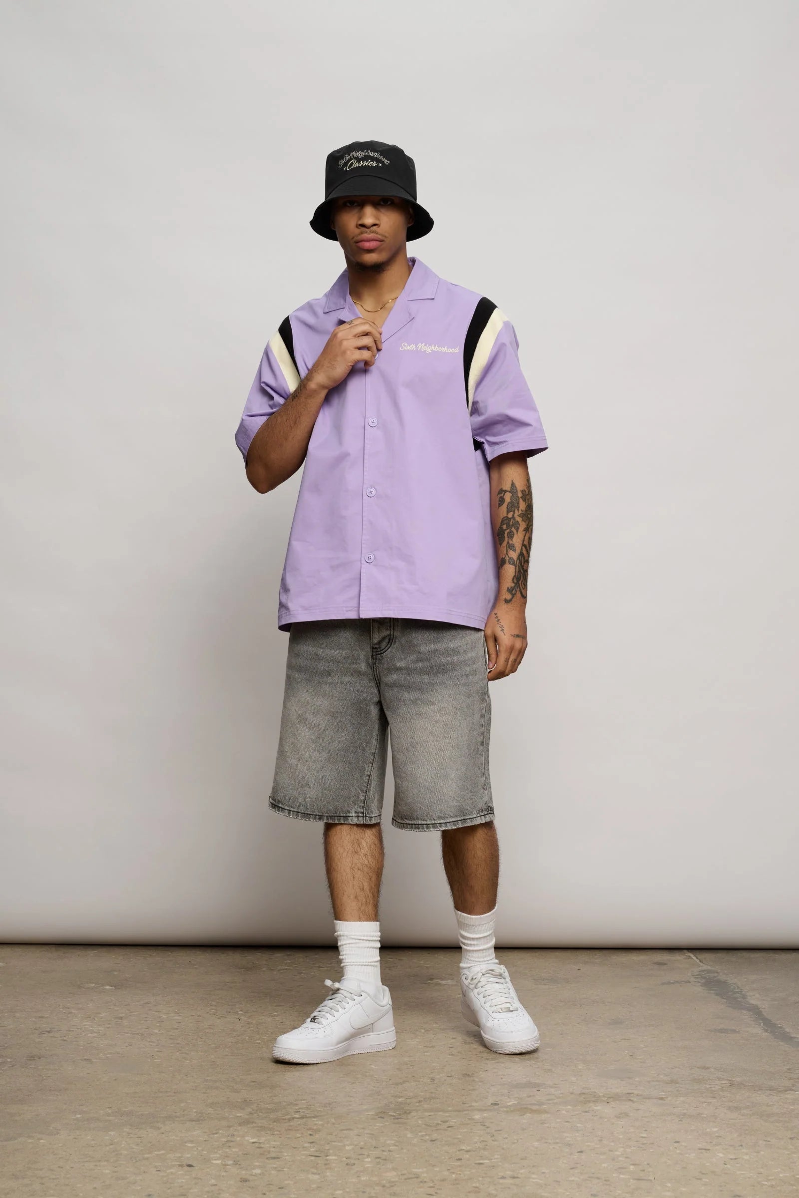 6Th Nbrhd Shoulder Stripe Shirt - Boxy Fit