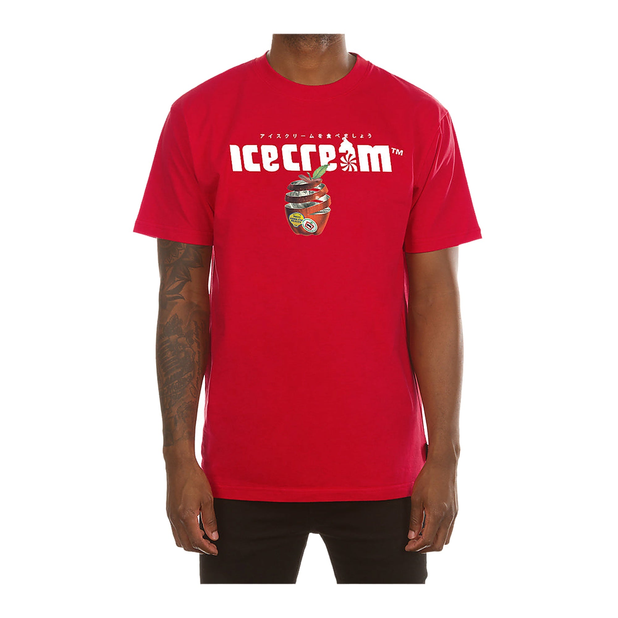 Ice Cream Luger Ss Tee Men's T-Shirt - Red