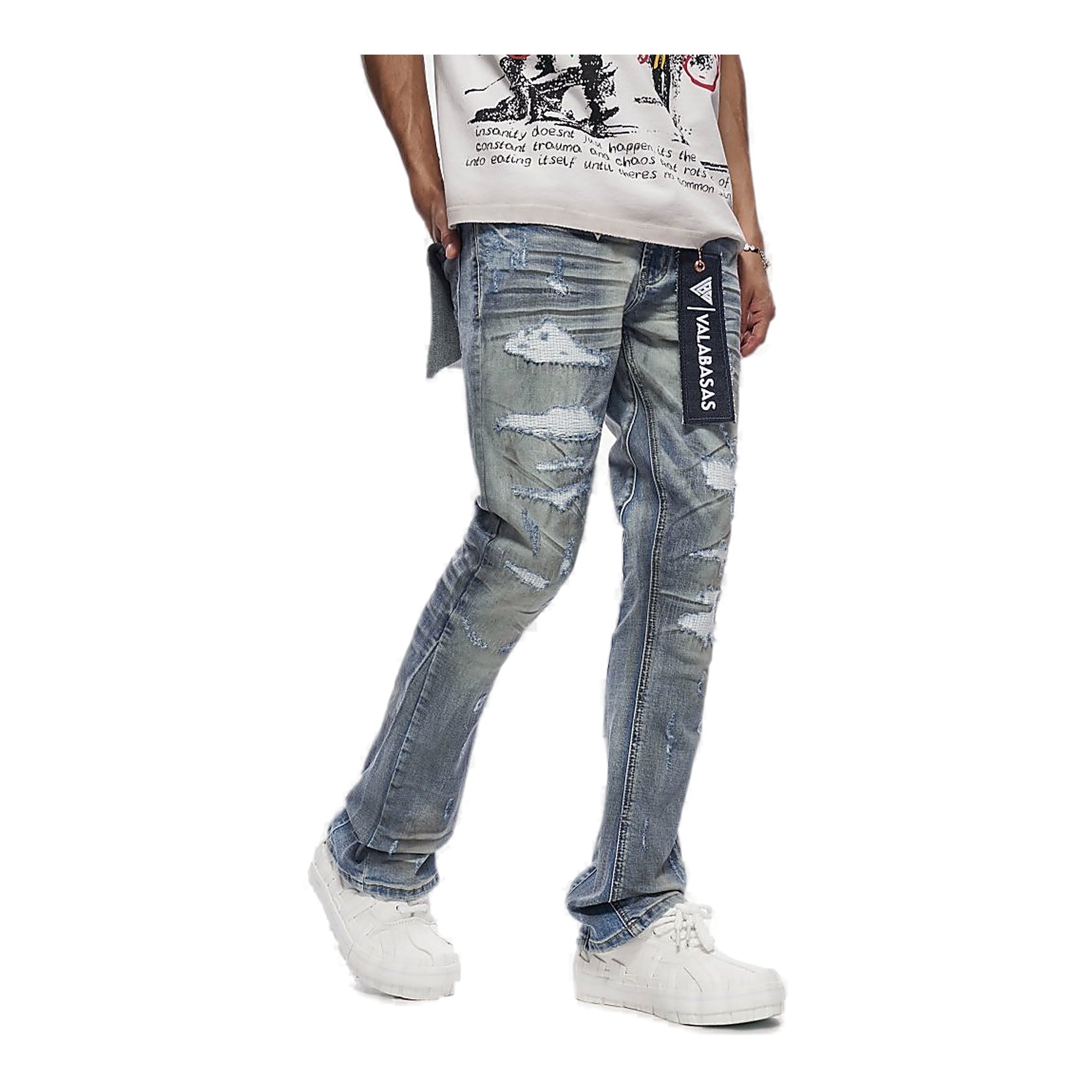 Valabasas Graft Jeans - Distressed Detailing