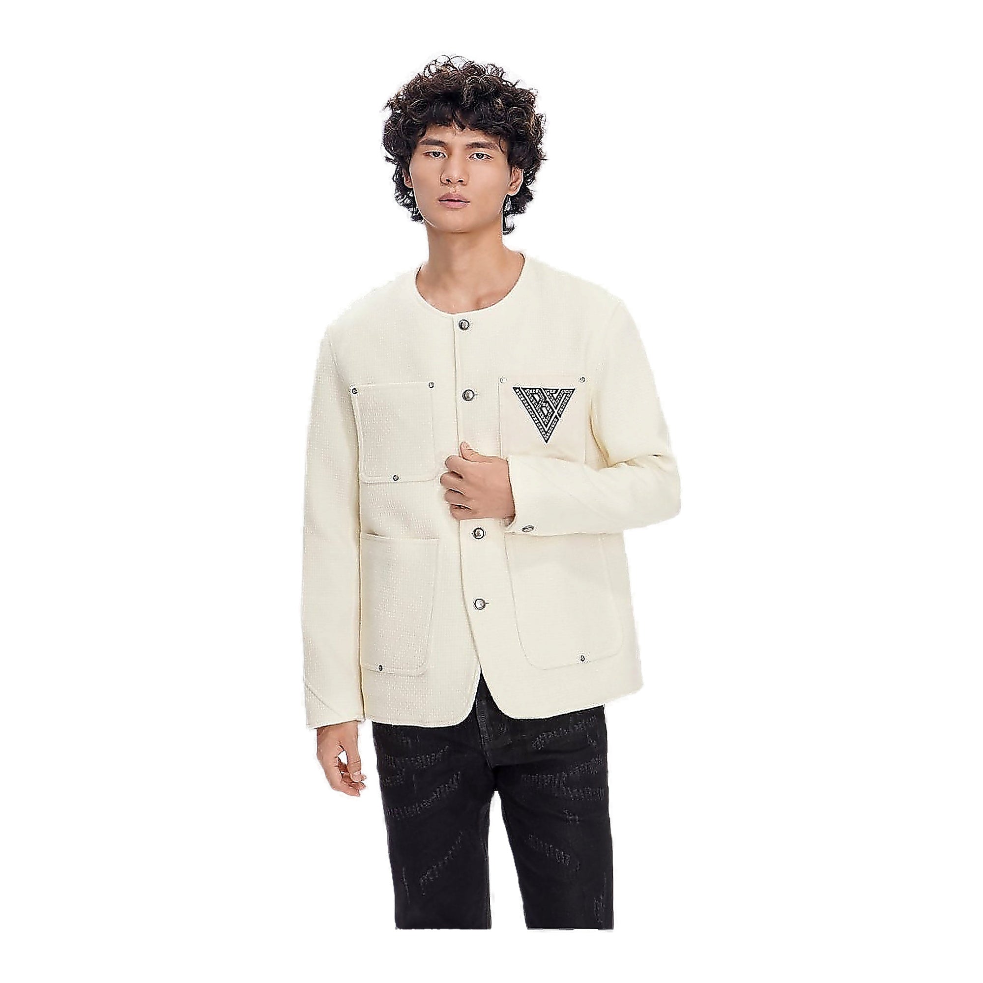Valabasas Emblem Shirt - Utility Pockets Cream