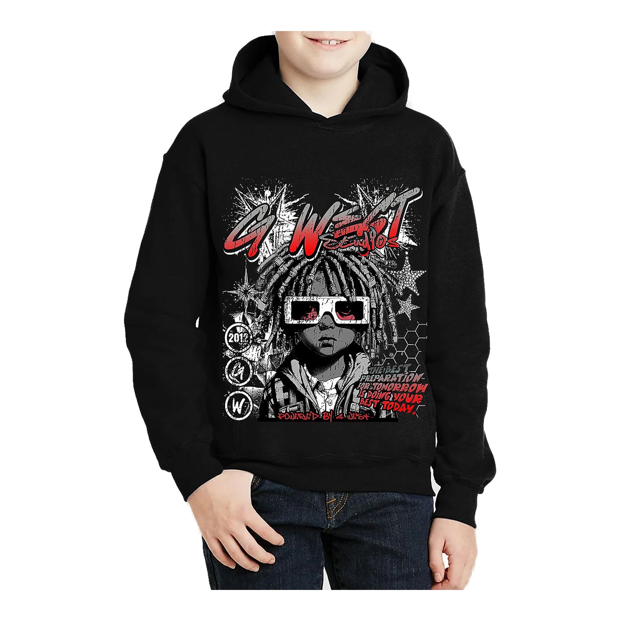 G-West Urban Genesis Hood Youth Jacket - Black