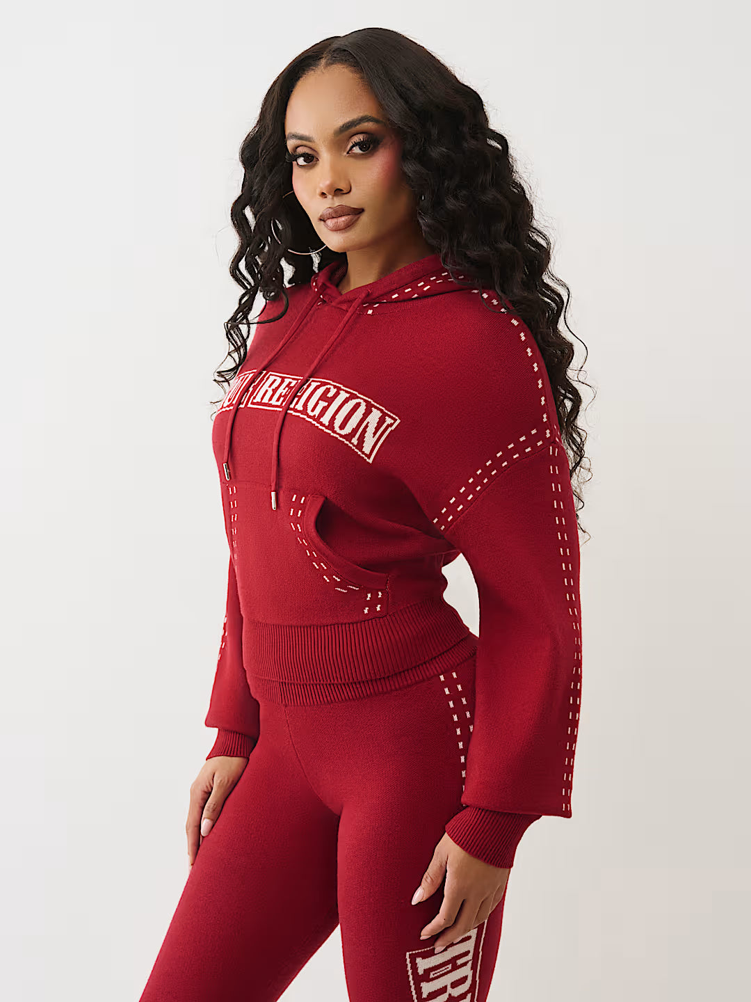 True Religion Hoodie for Women - Red