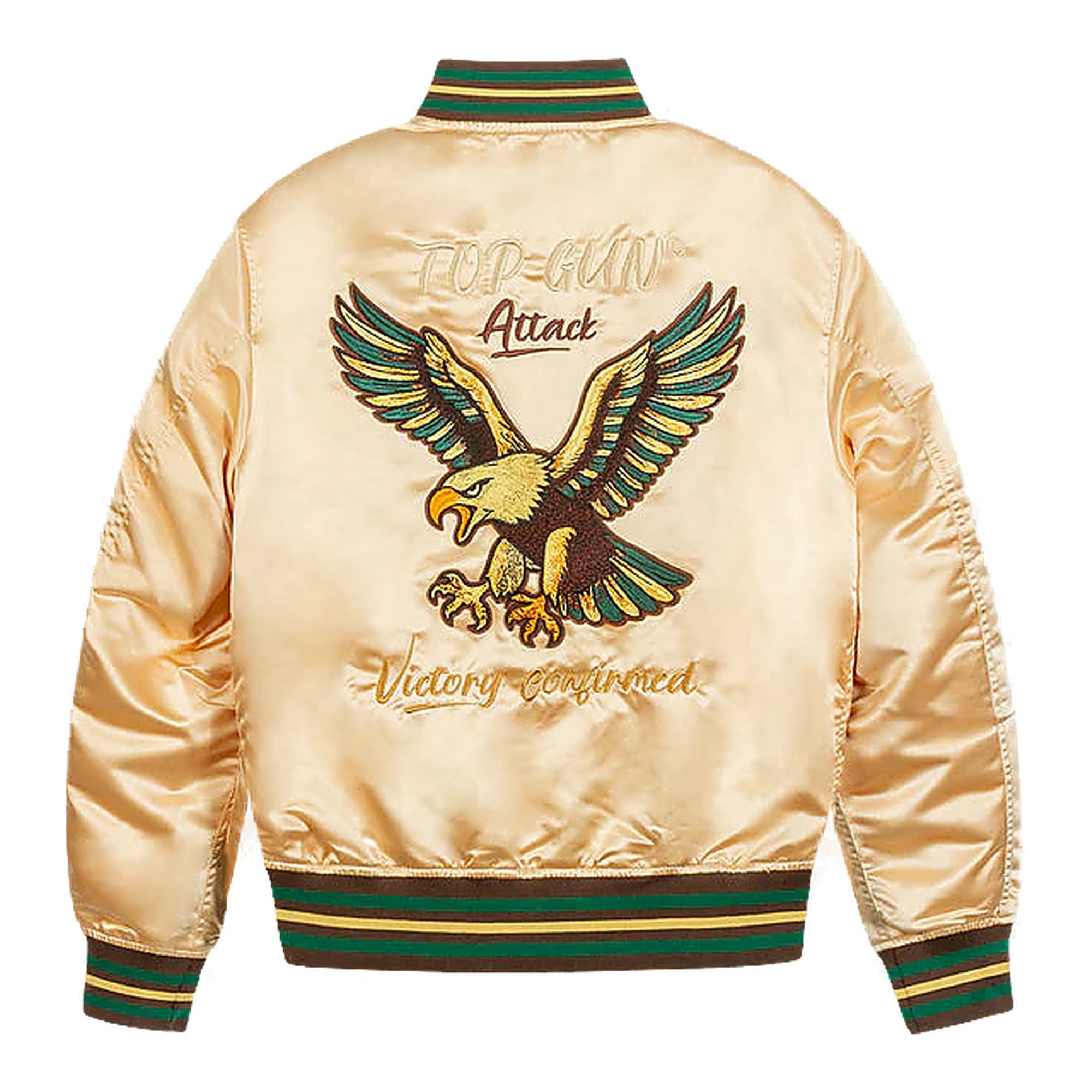 Top Gun Satin Eagle Men's Varsity Jacket