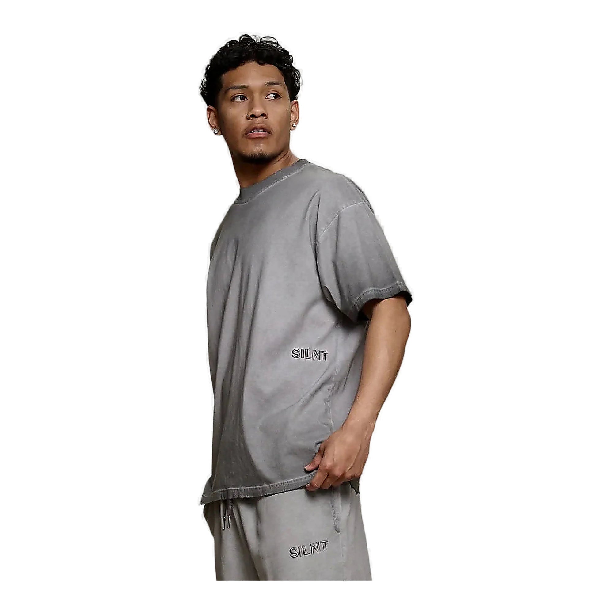 Silnt Chptrs Side Logo Tee - Drop Shoulder