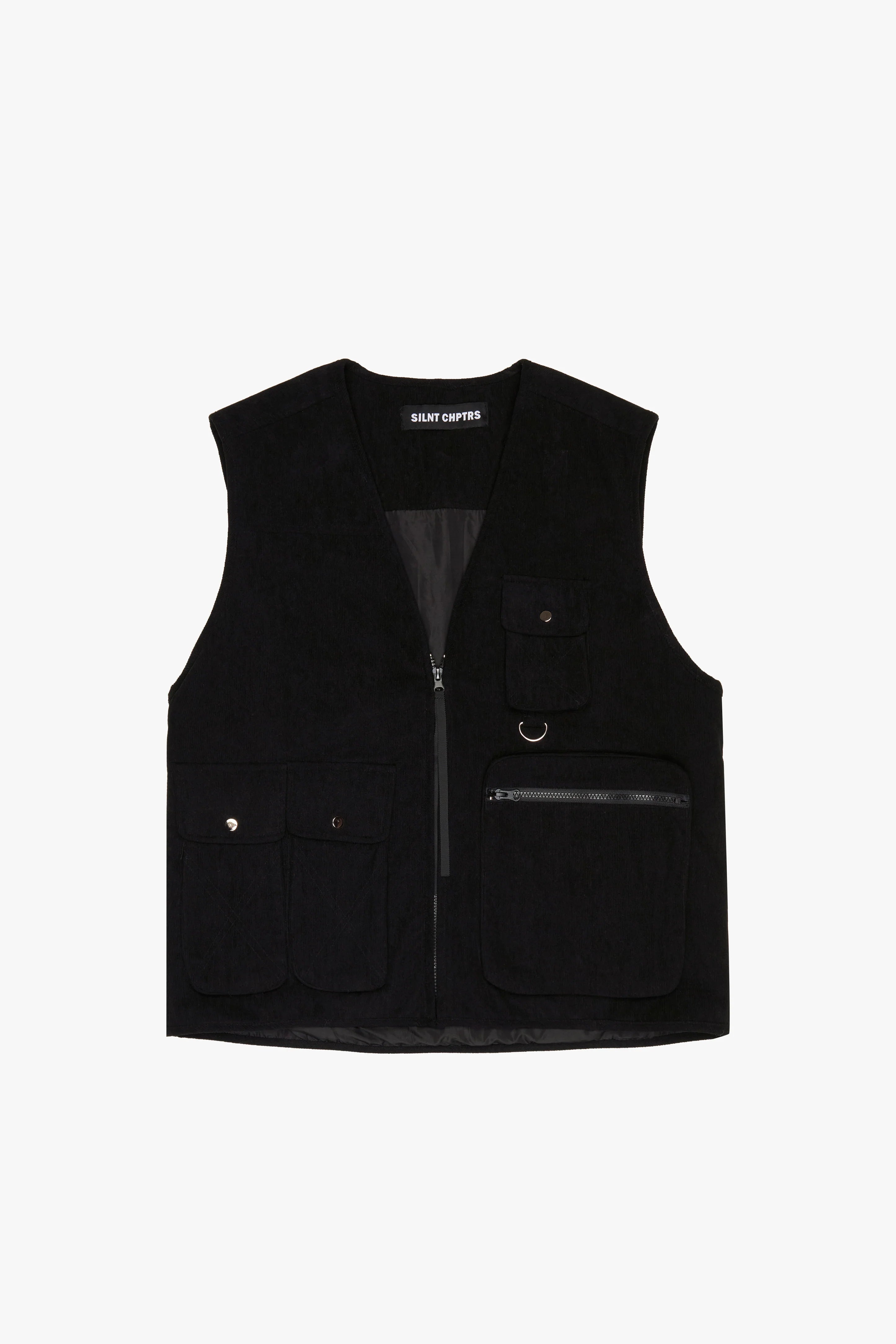 "SERGEANT" CORDUROY VEST BLACK