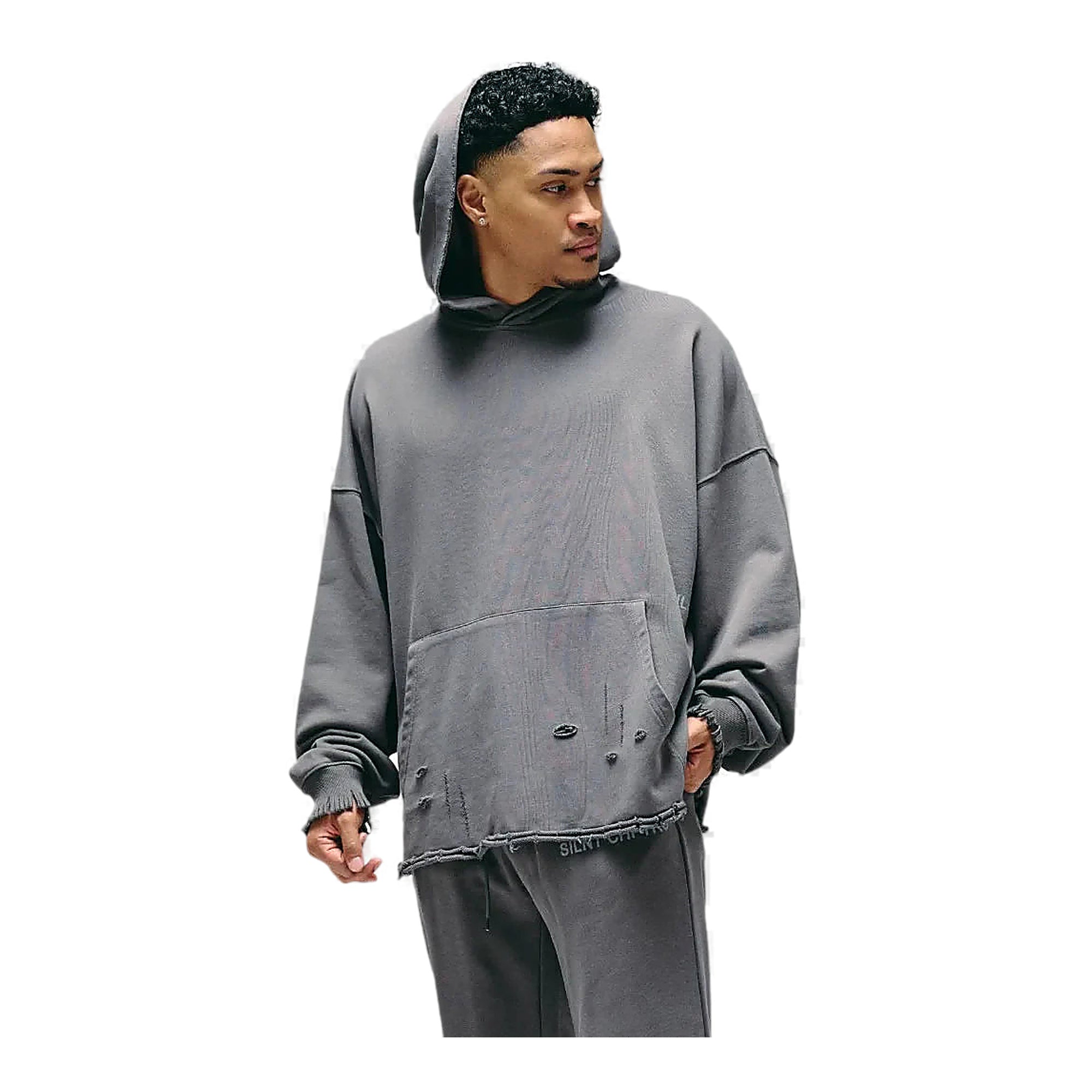 Silnt Chptrs Back Graphic Hoodie - Distressed