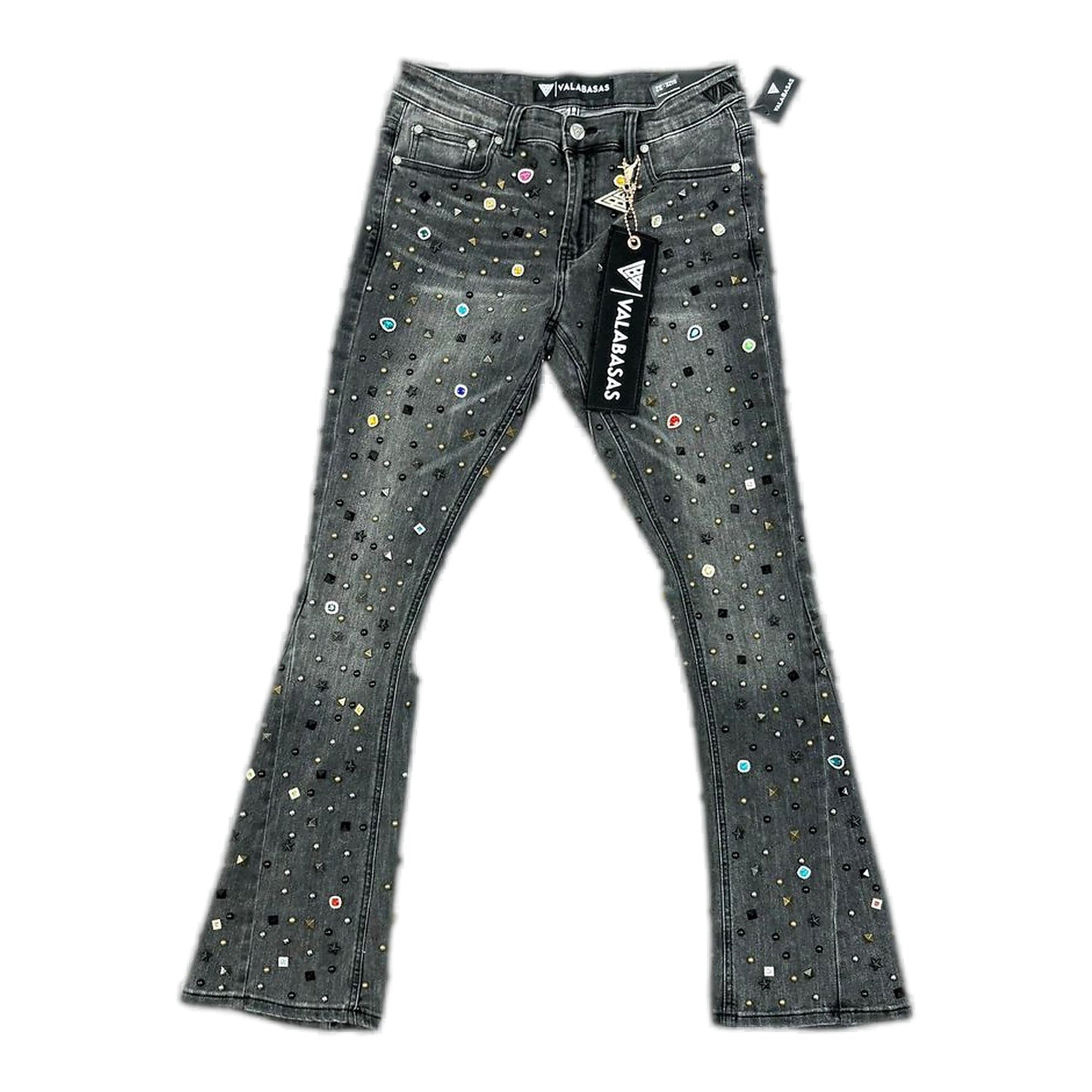 Valabasas Alguero Stacked Embellished Jeans - Embellished Detail