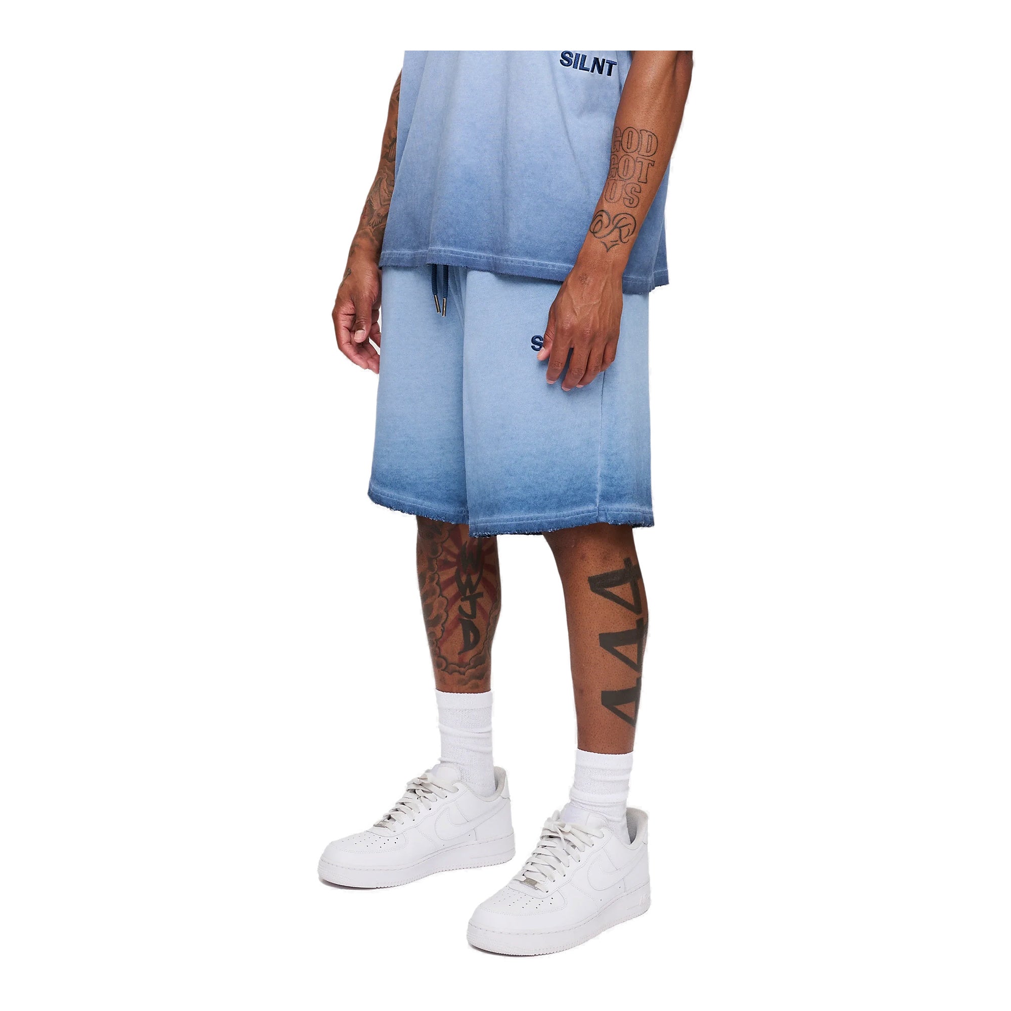 Silnt Chptrs Dip-Dye Shorts - Frayed Hem