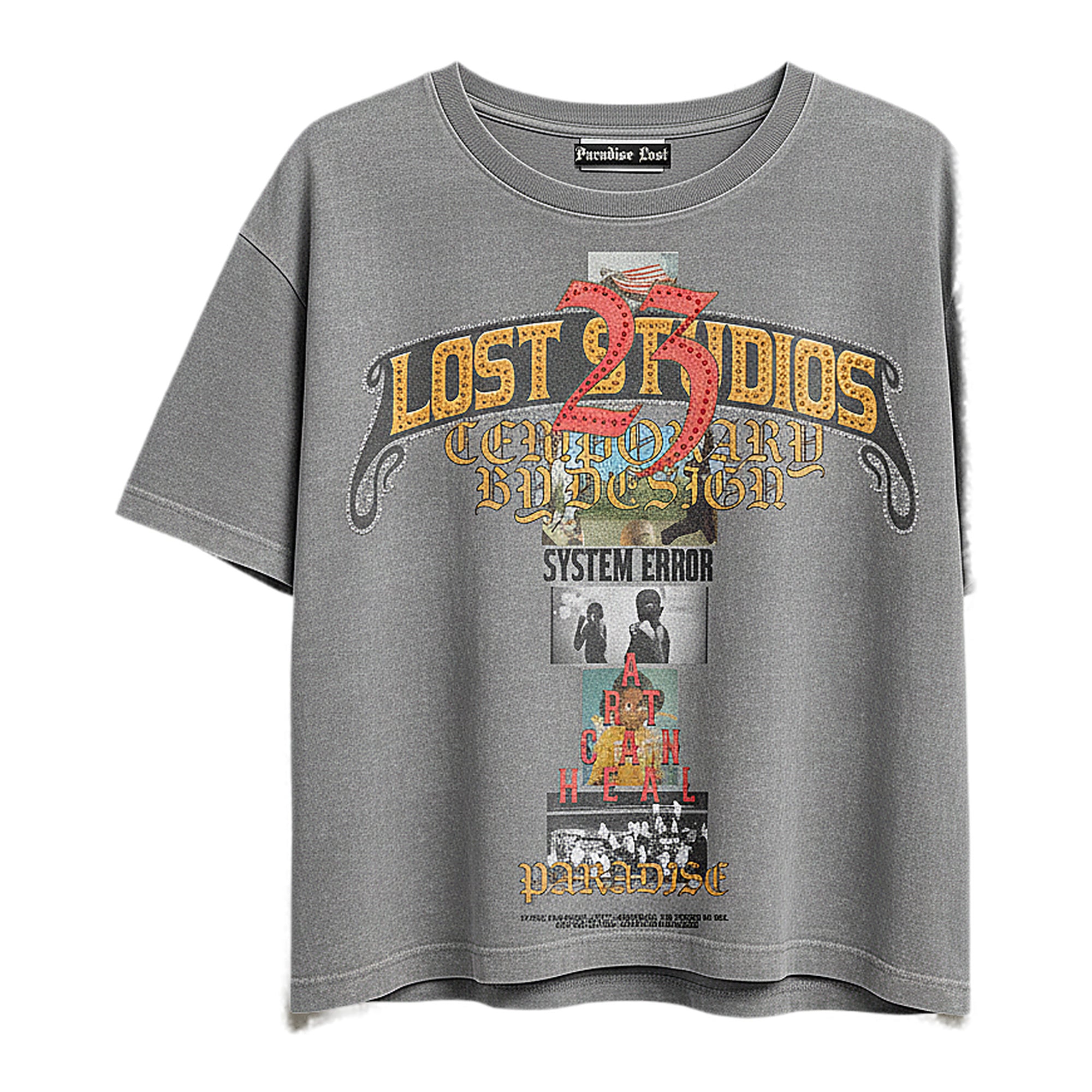 Paradise Lost System Error Kids T-Shirt - Oversized Grey