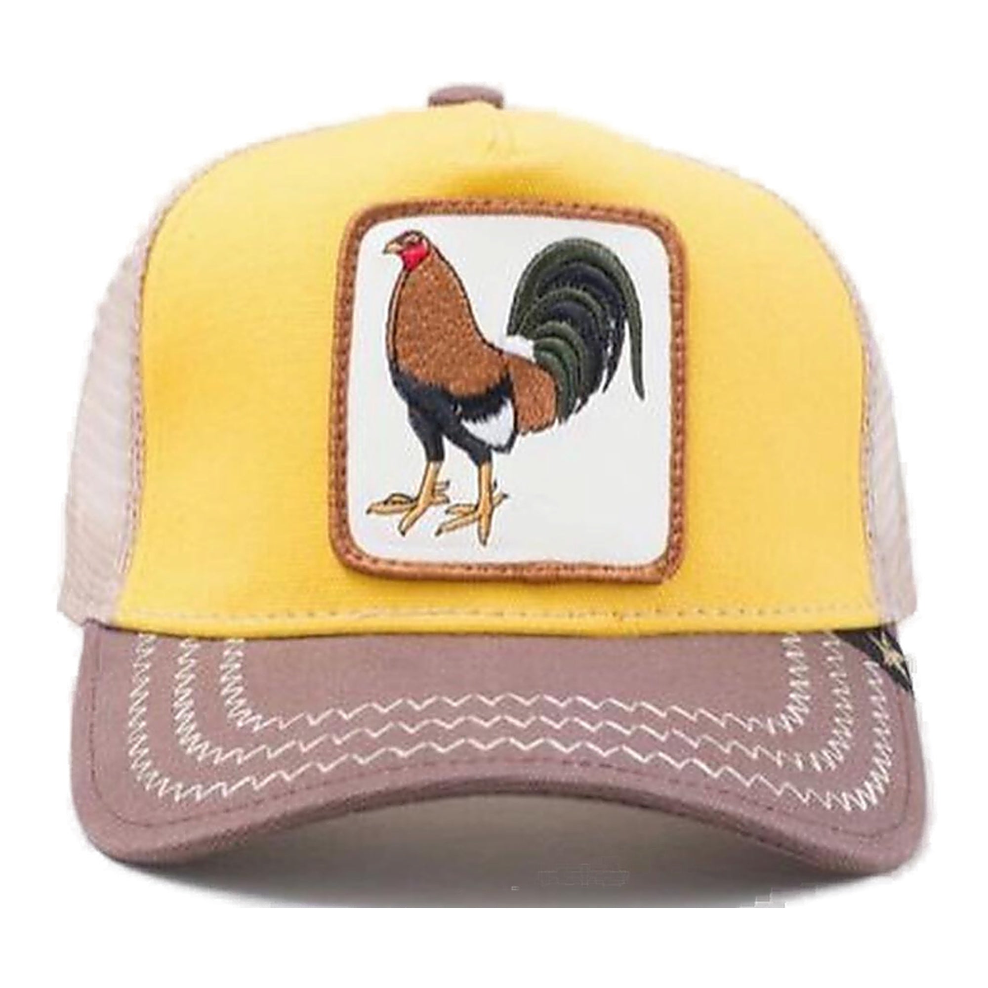 Gold Star Rooster Trucker Hat - Yellow