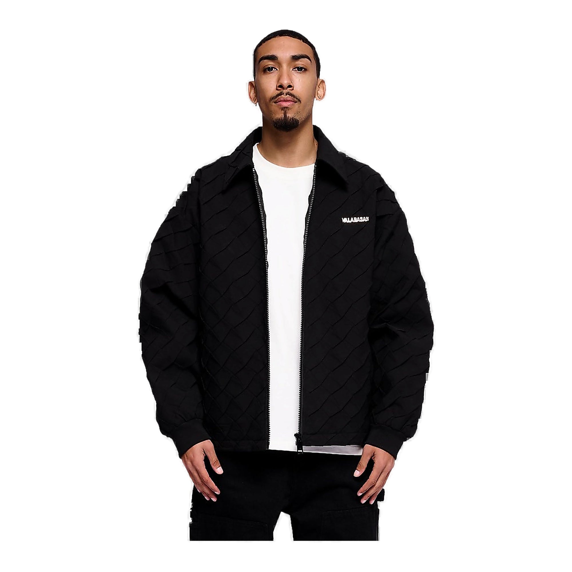 Valabasas Diagonal Bomber Jacket - Quilted Black