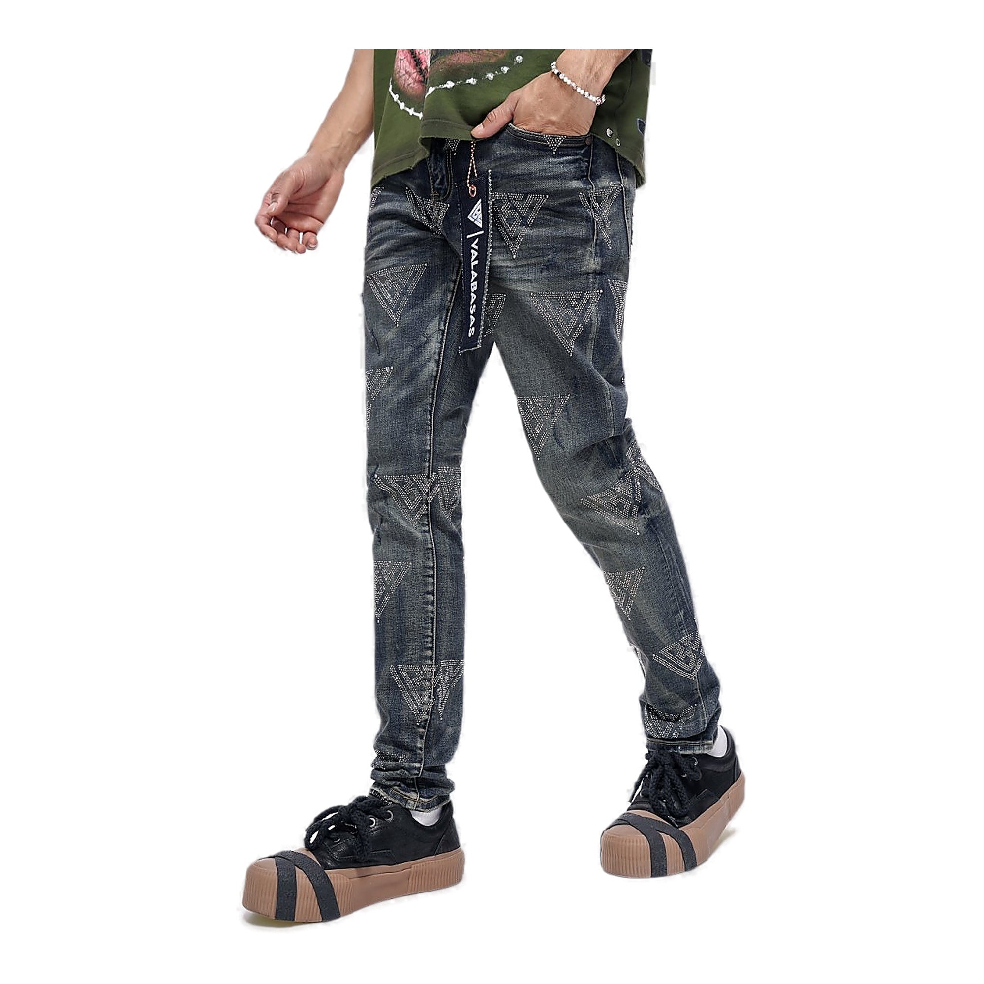 Valabasas Logo Jeans - Rhinestone