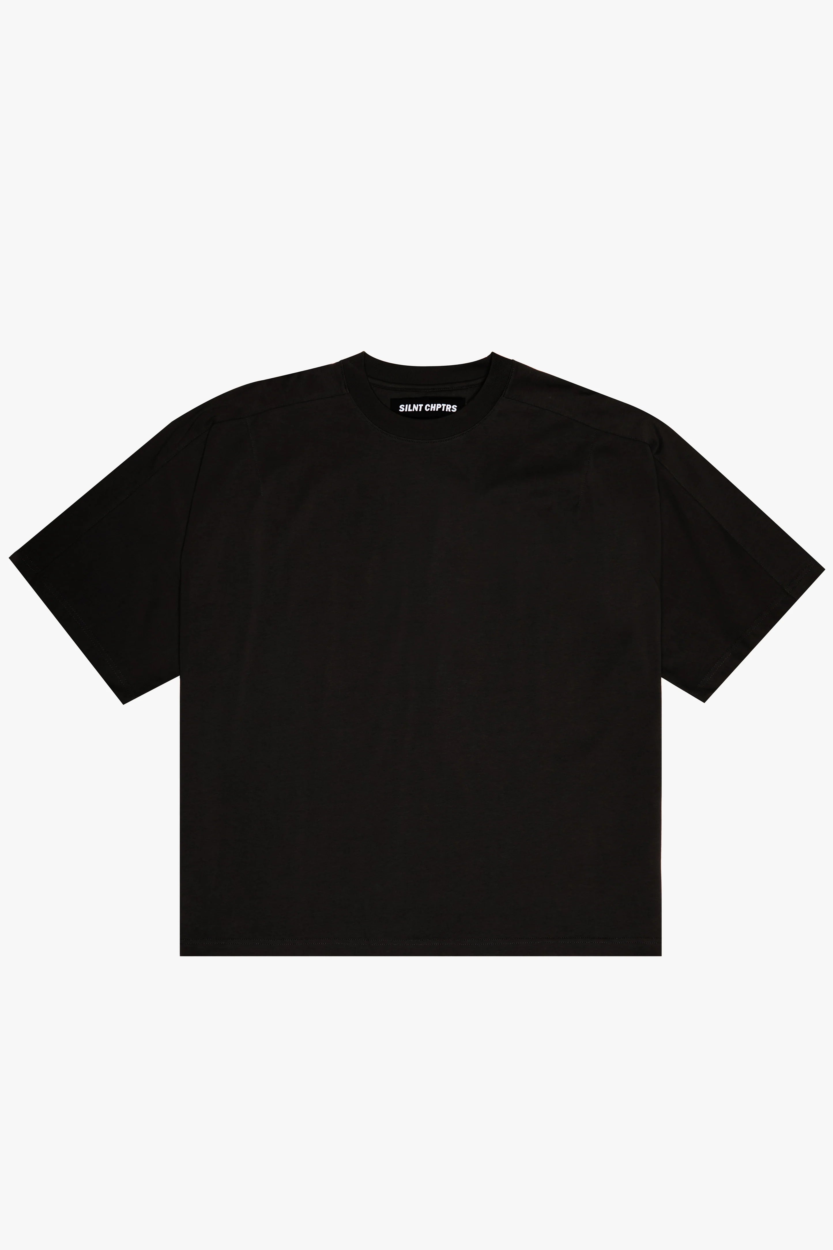 "POINT BLANK" OVERSIZED TEE BLACK